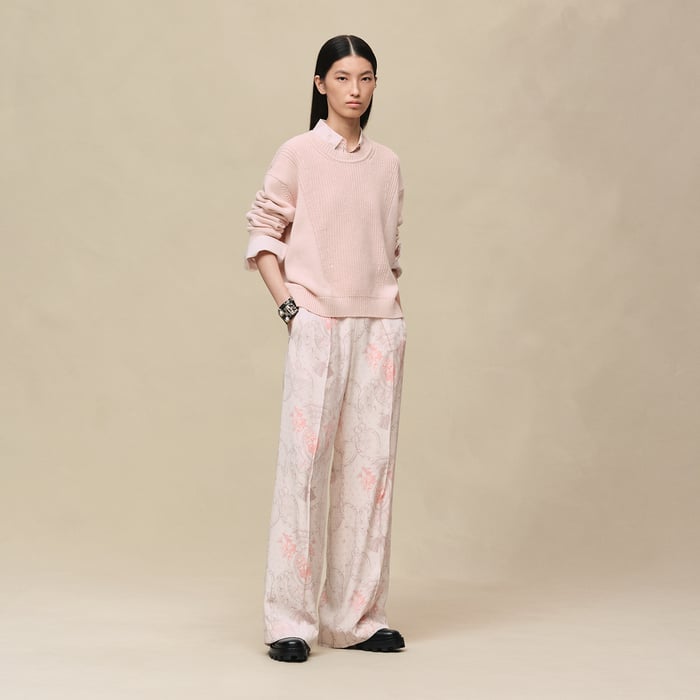 Rose Palomino Cashmere Long-sleeve Sweater