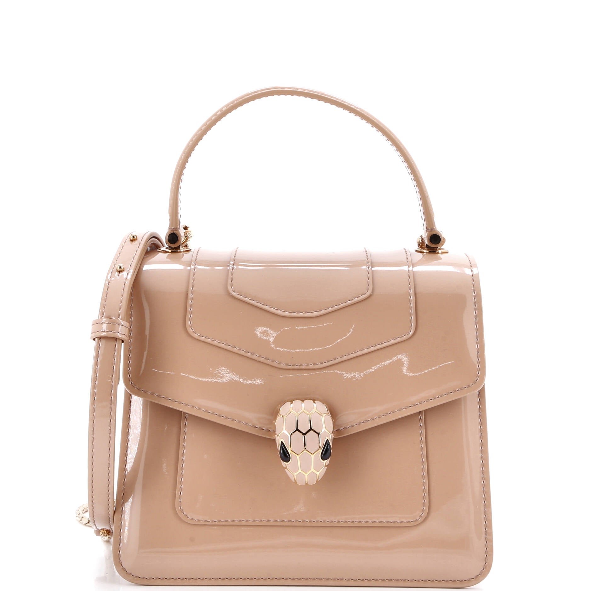 Bvlgari Serpenti Top Handle Bag Patent Small