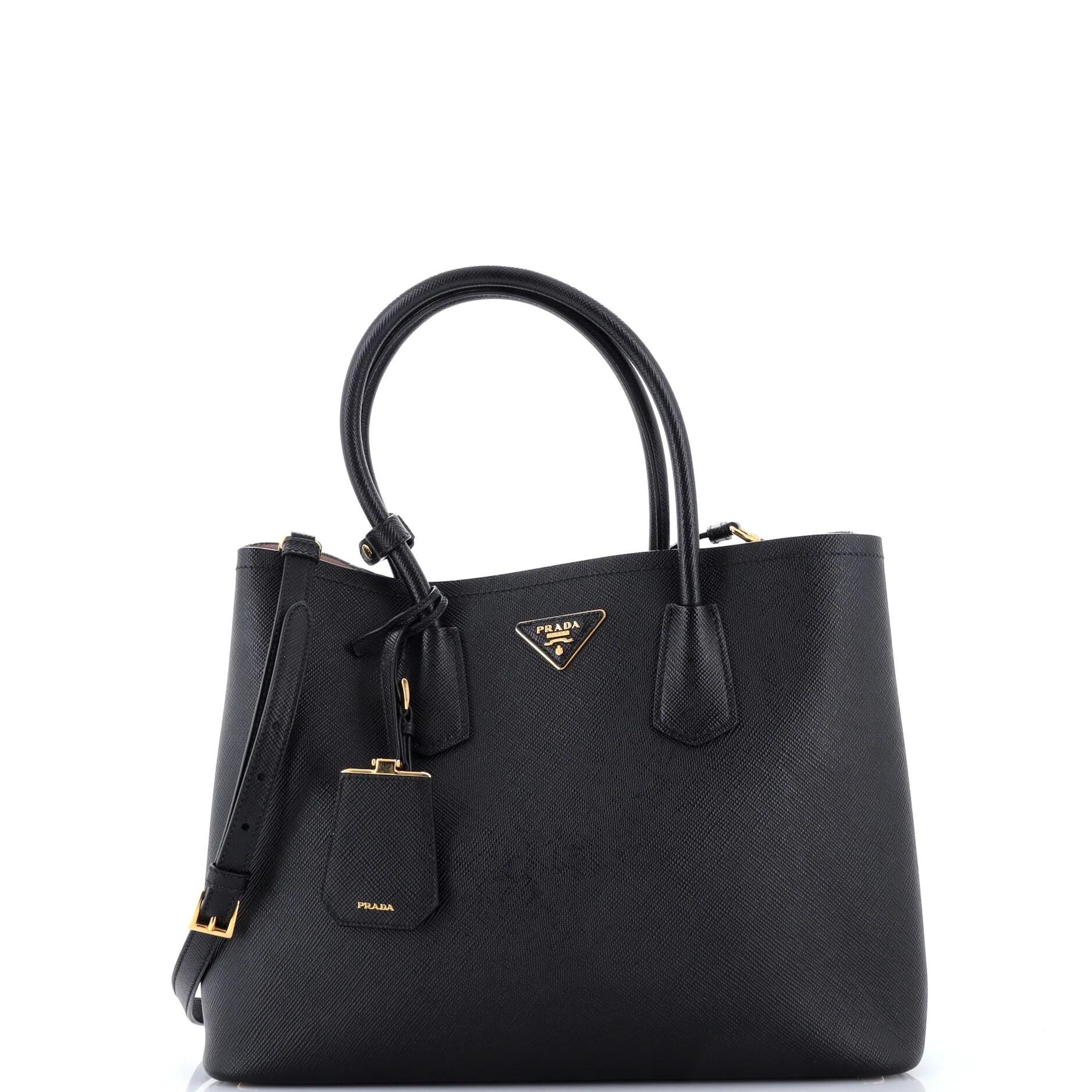 Double leather tote