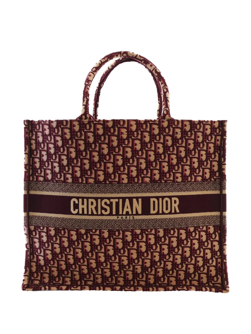 2013 Large Oblique Embroidered Canvas Book tote bag
