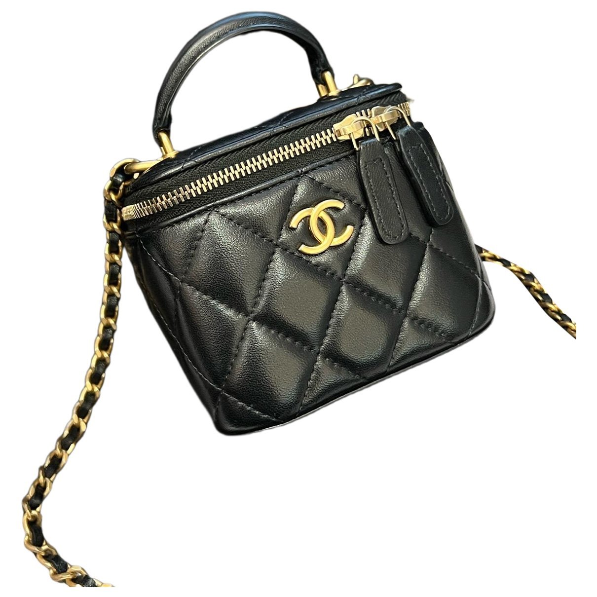 Trendy CC Vanity leather handbag