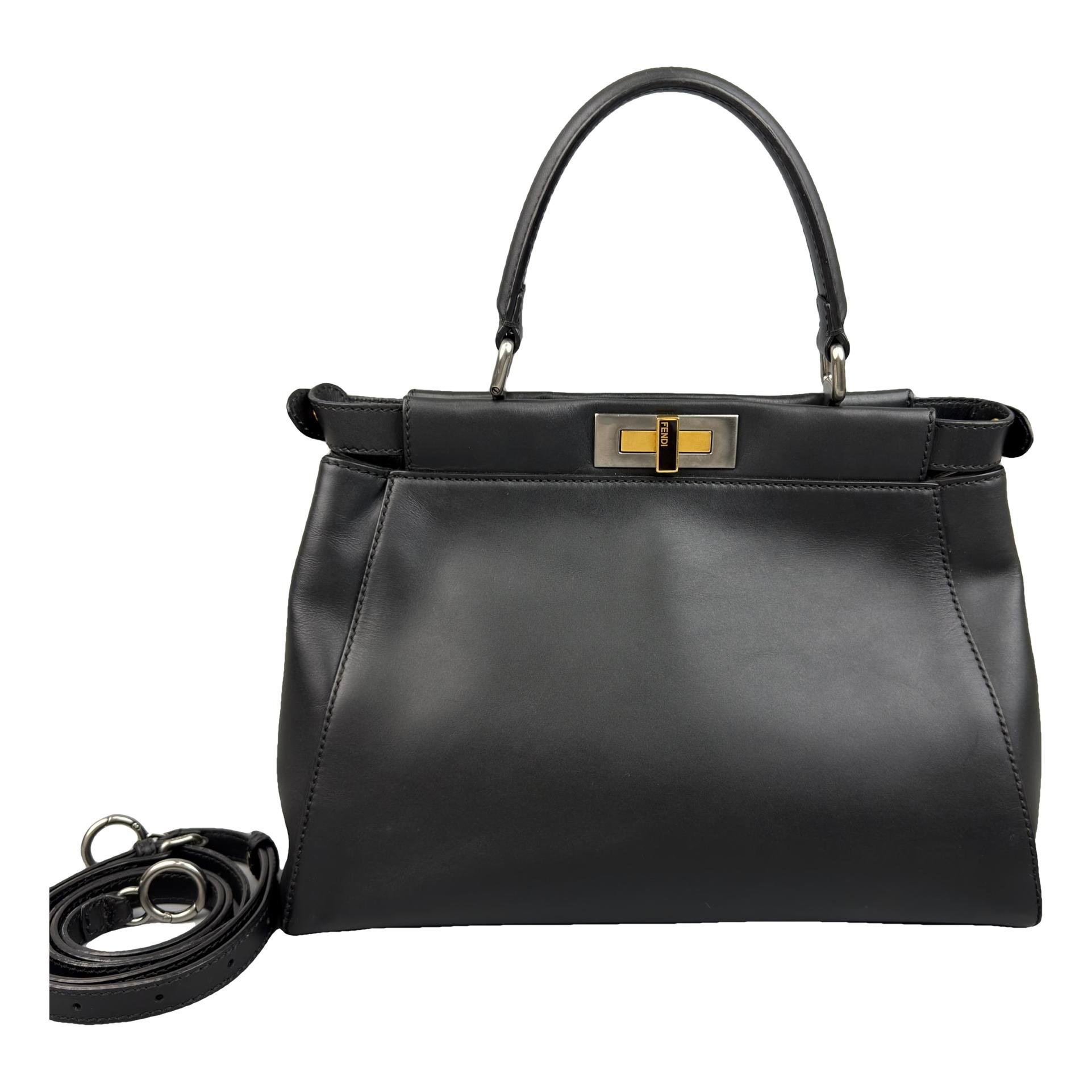 Peekaboo leather handbag