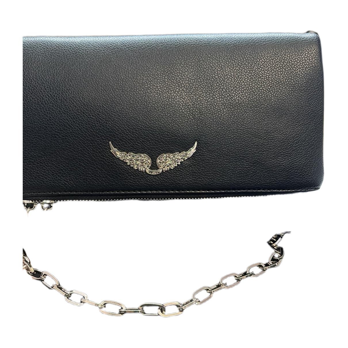 Leather clutch bag