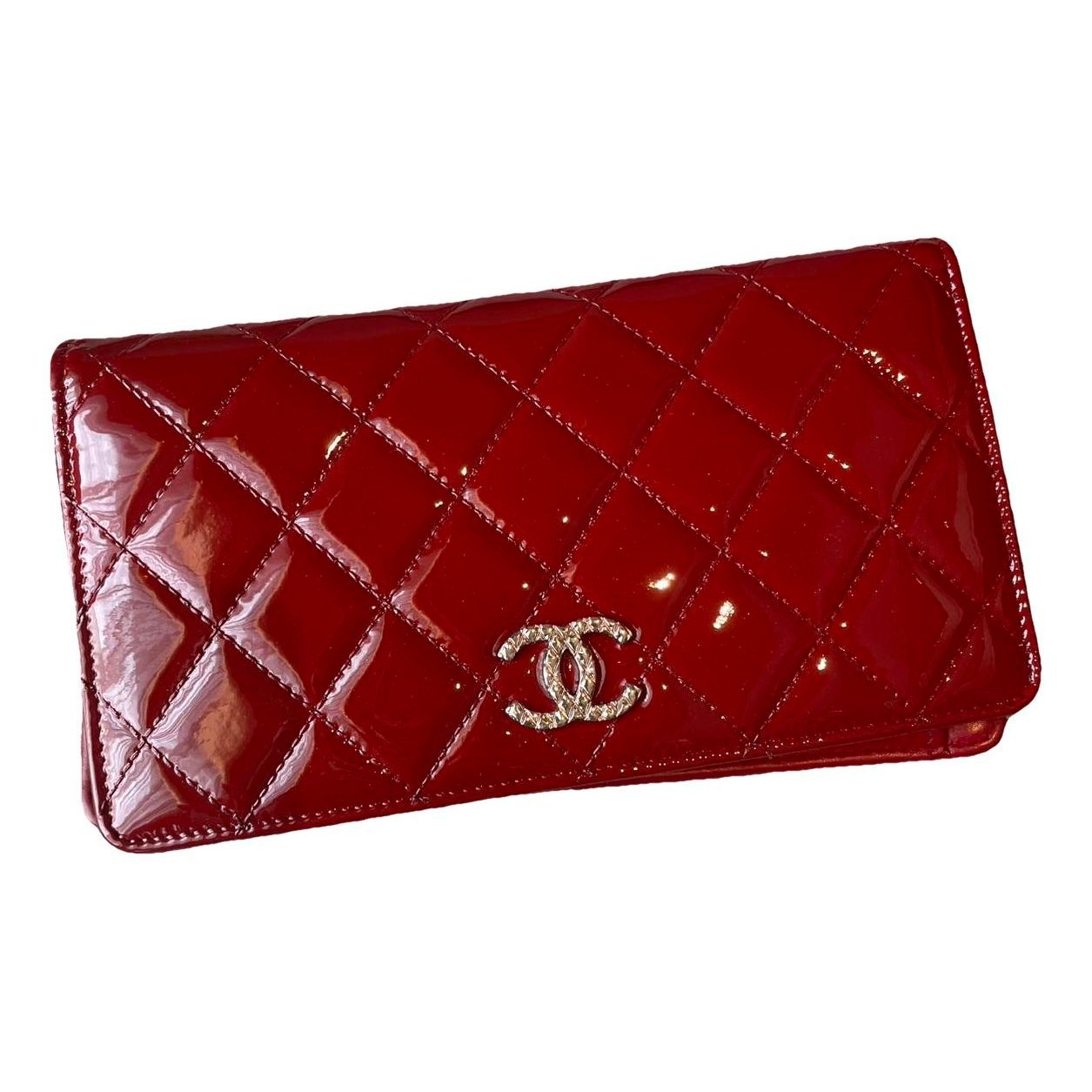 Patent leather clutch bag