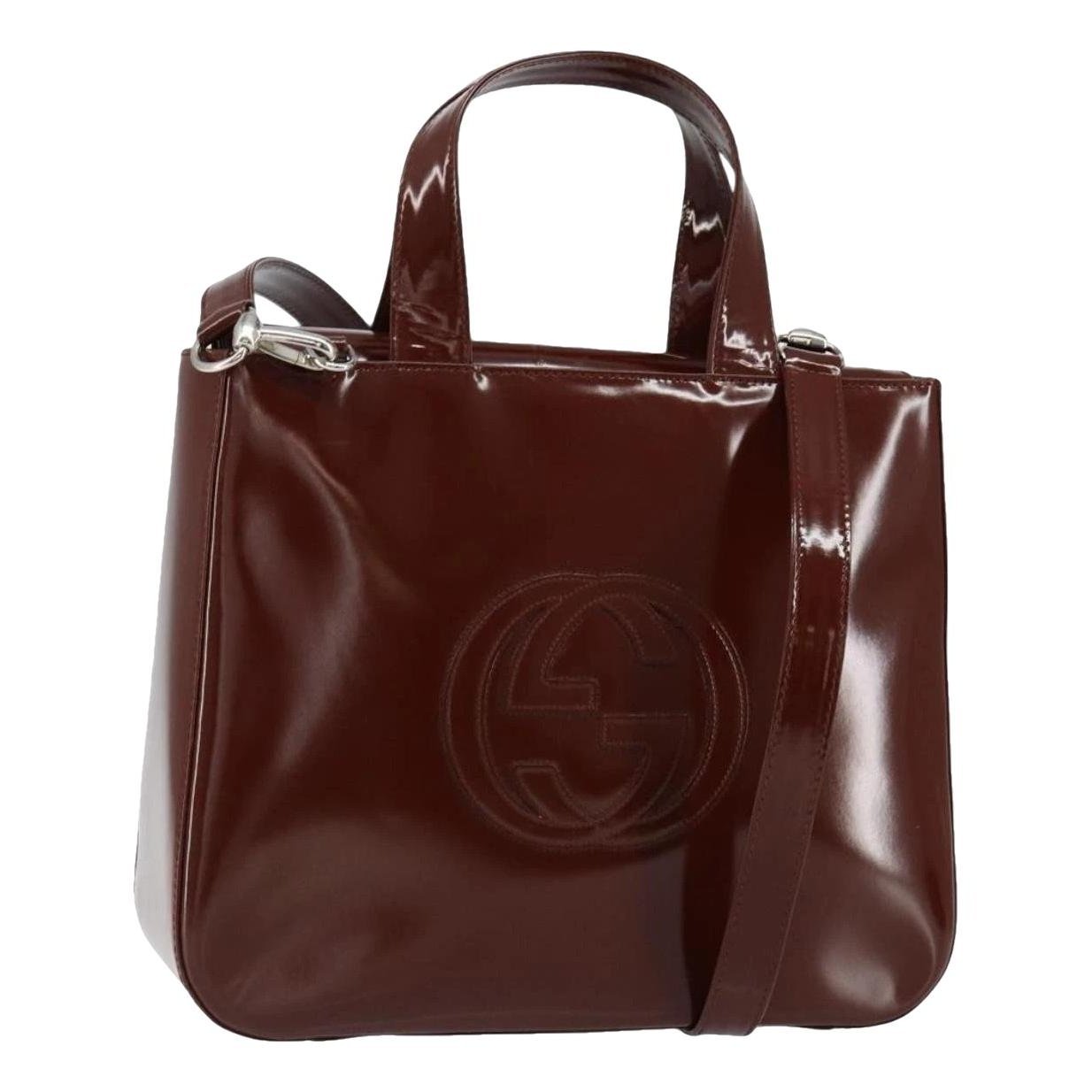 Patent leather handbag
