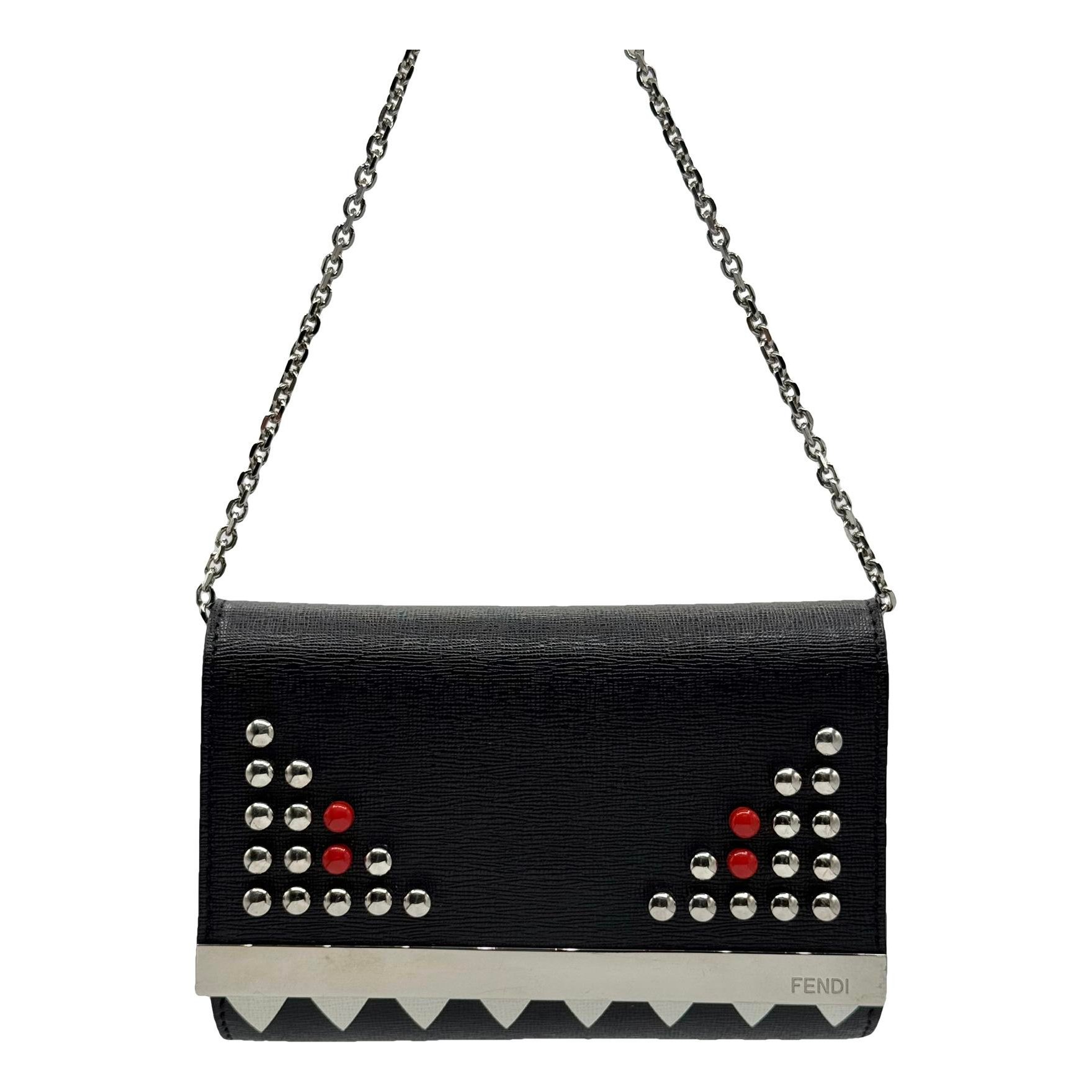 Wallet On Chain leather crossbody bag