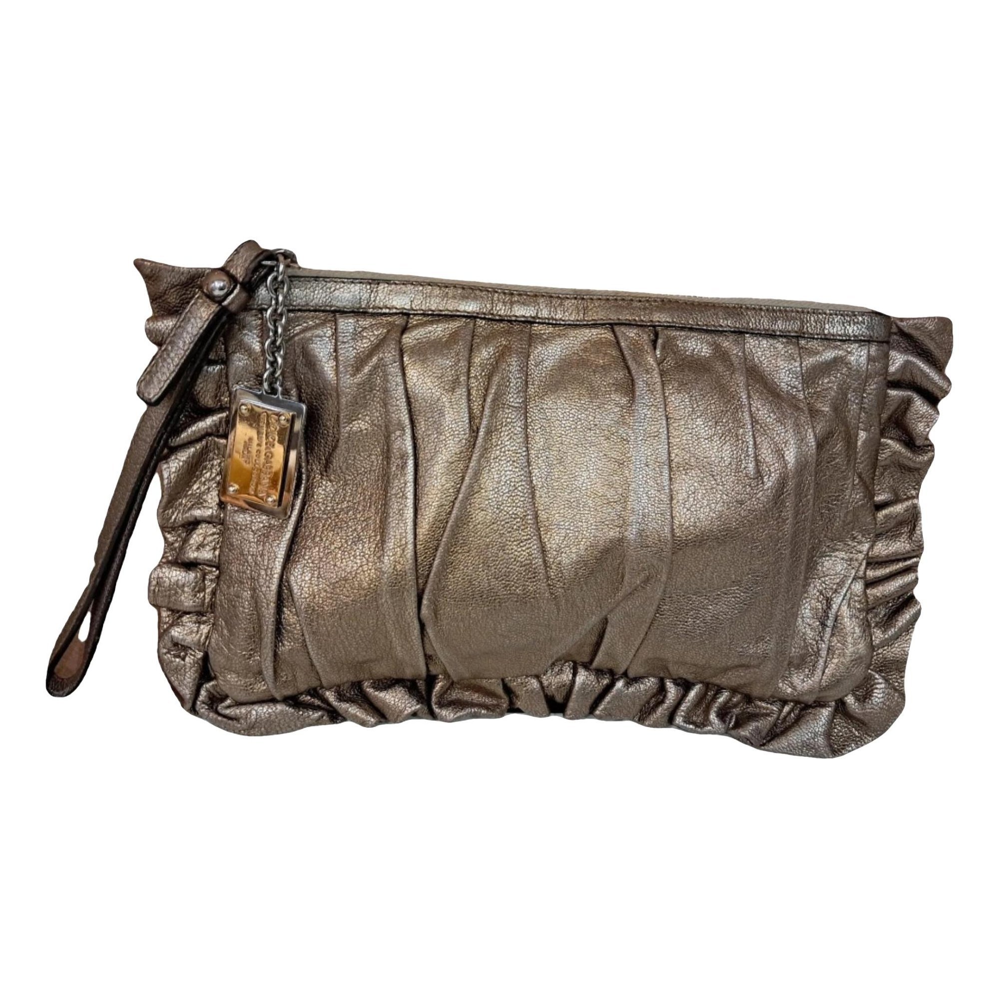 Leather clutch bag