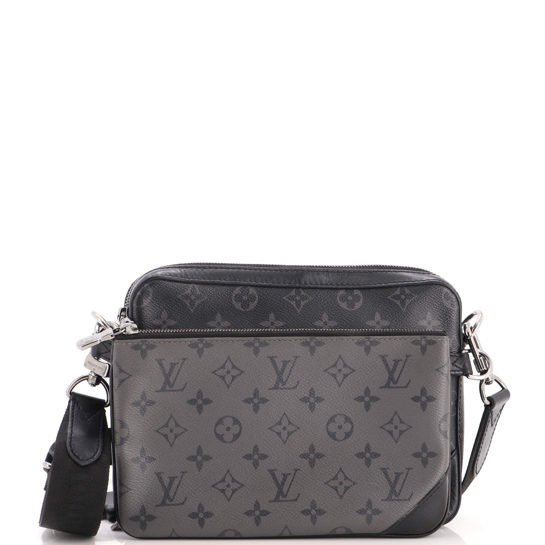 Trio Messenger Bag Reverse Monogram Eclipse Canvas