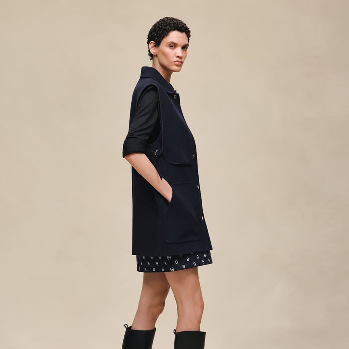 Bleu Marine "Chaine d'Ancre" Short Vest