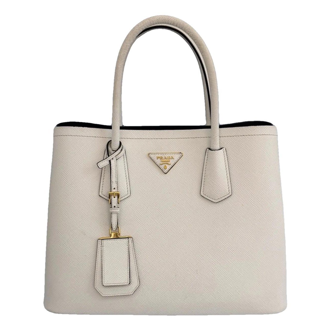 Double leather crossbody bag