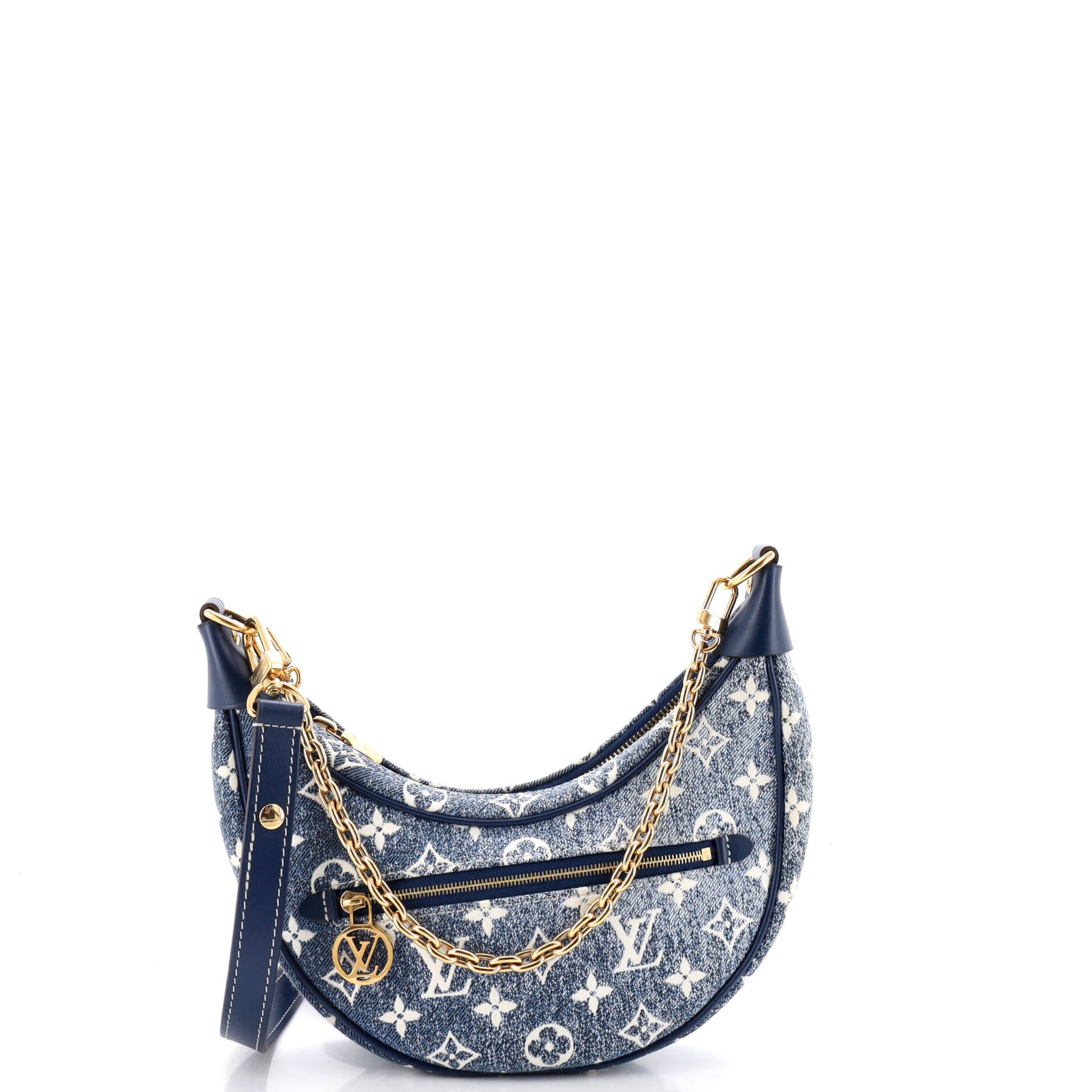 Loop Handbag Monogram Jacquard Denim