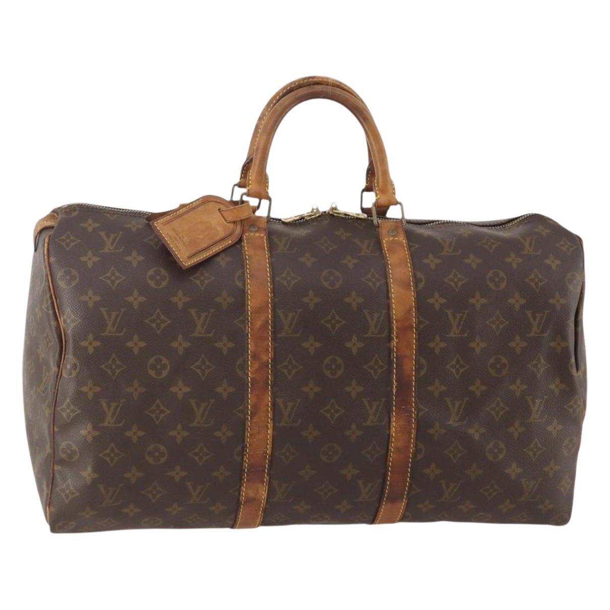 Keepall leather travel bag