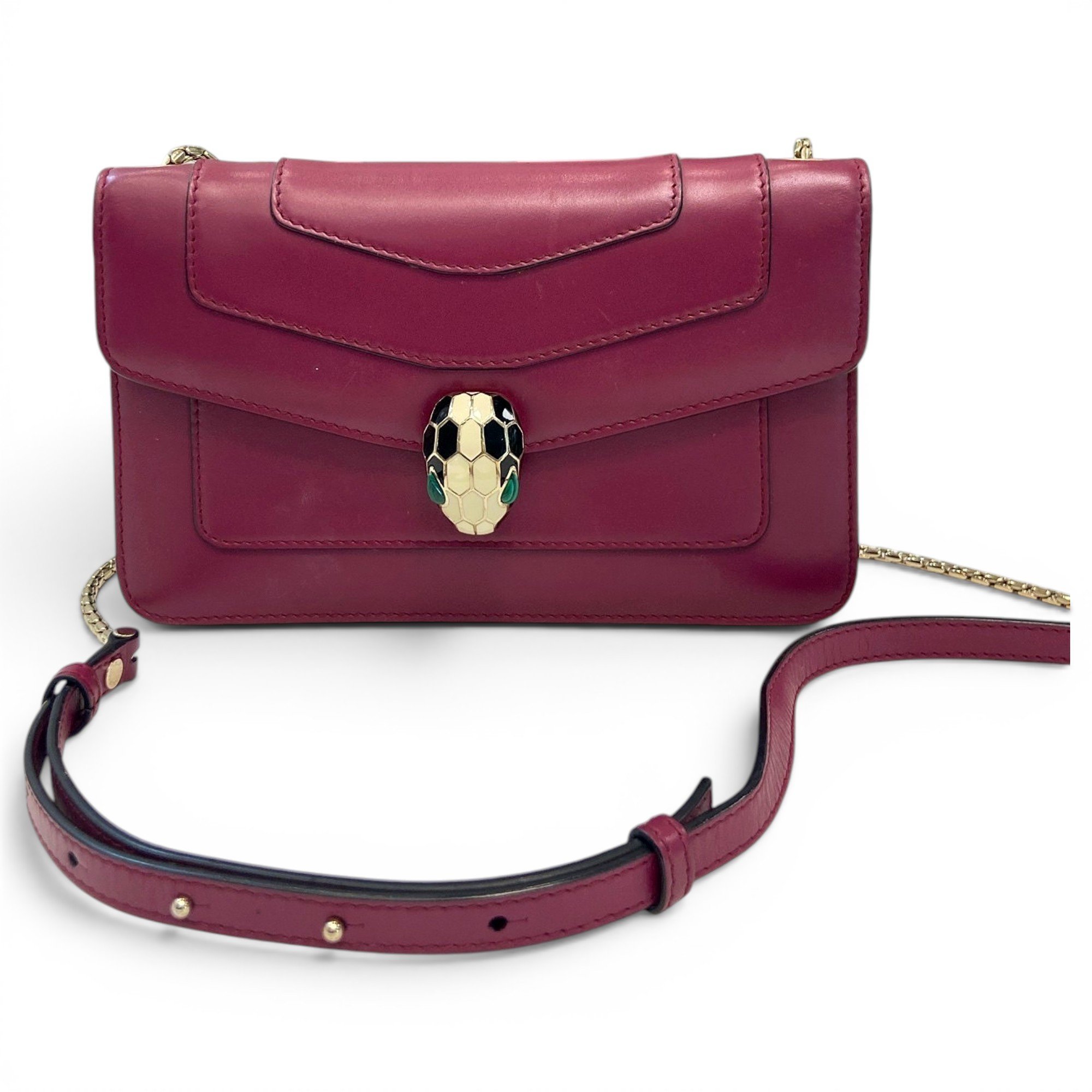 Serpenti leather handbag