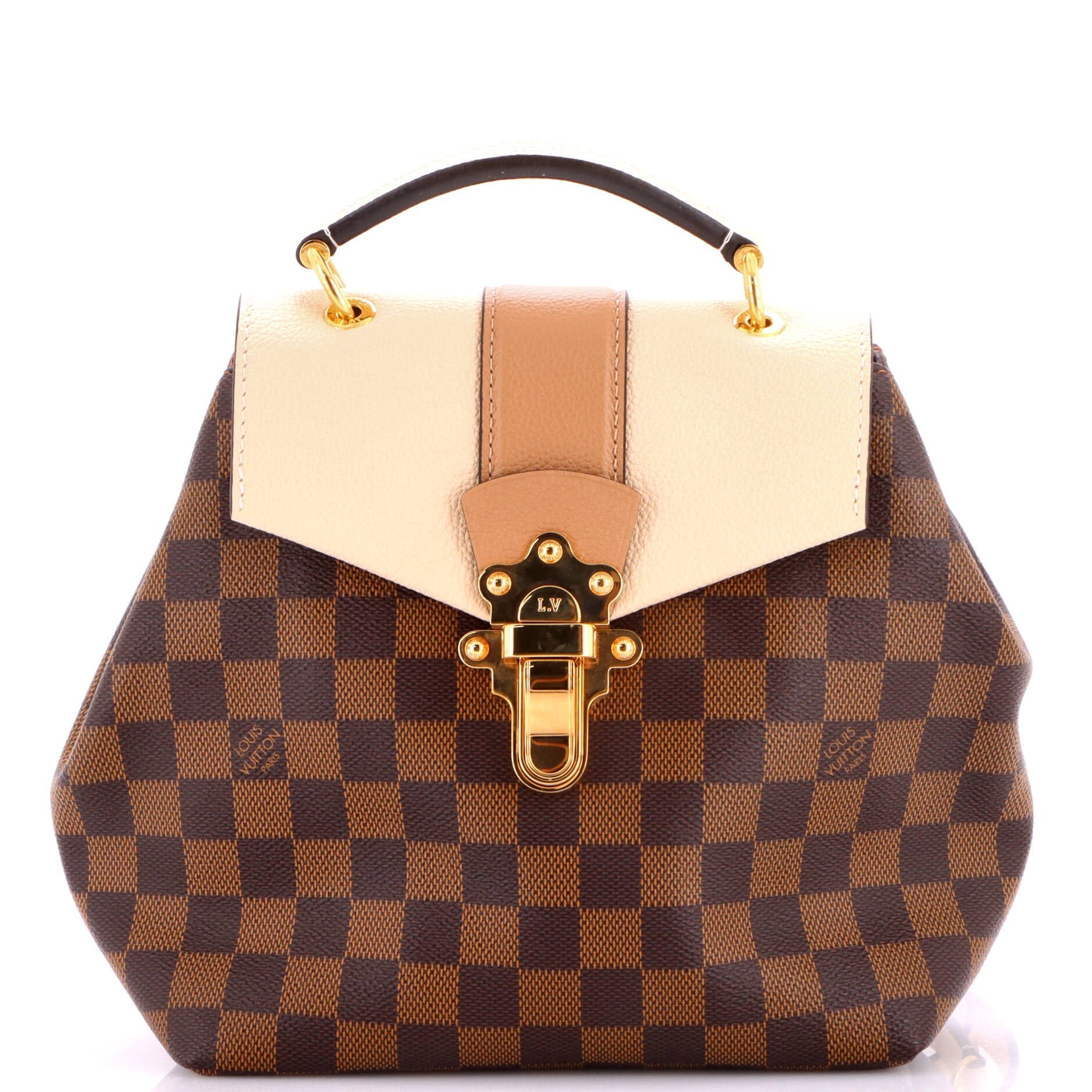 Clapton Backpack Damier and Leather