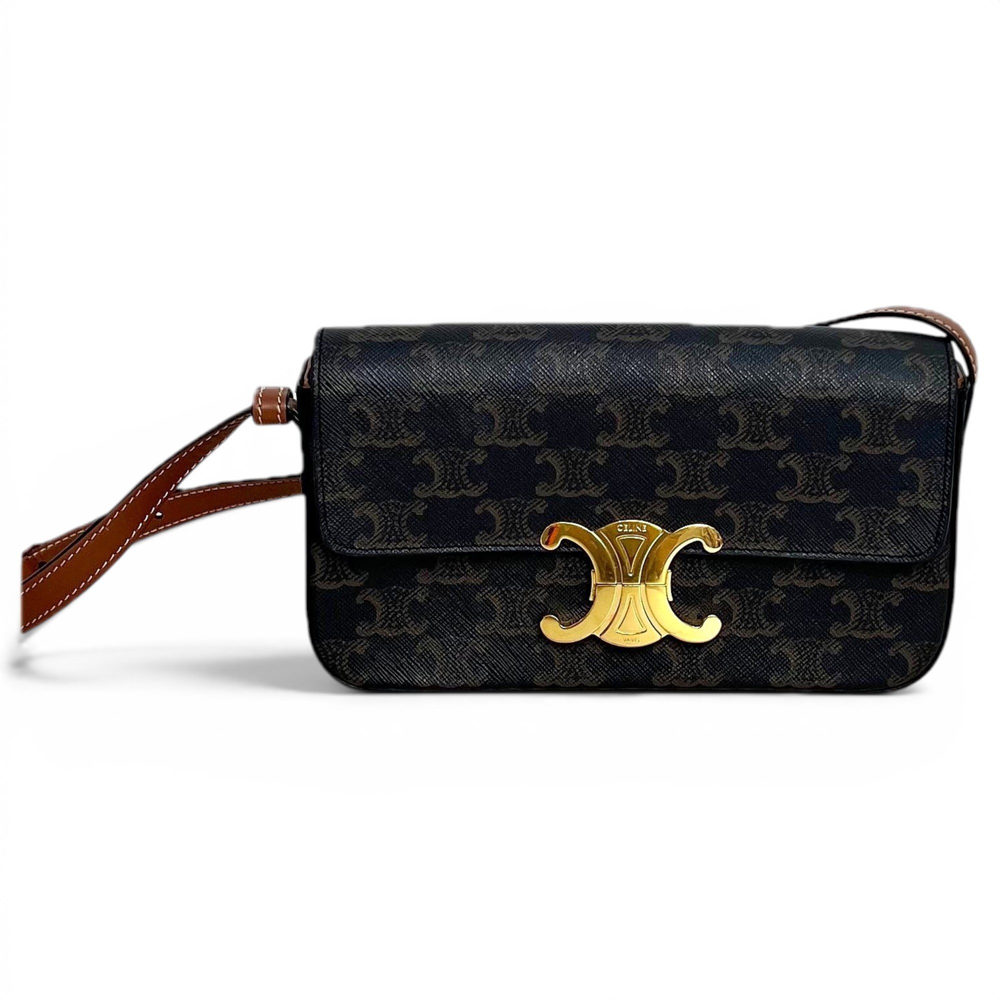 Triomphe Long leather handbag