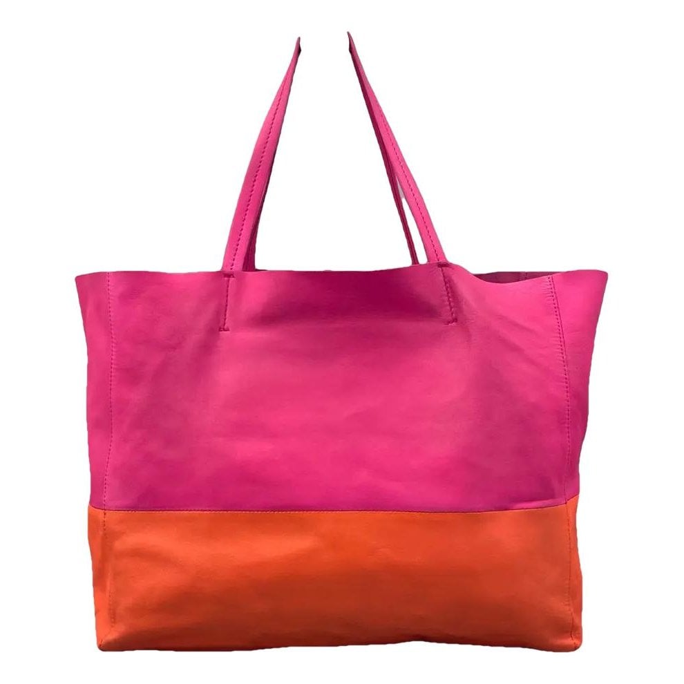 Cabas leather handbag