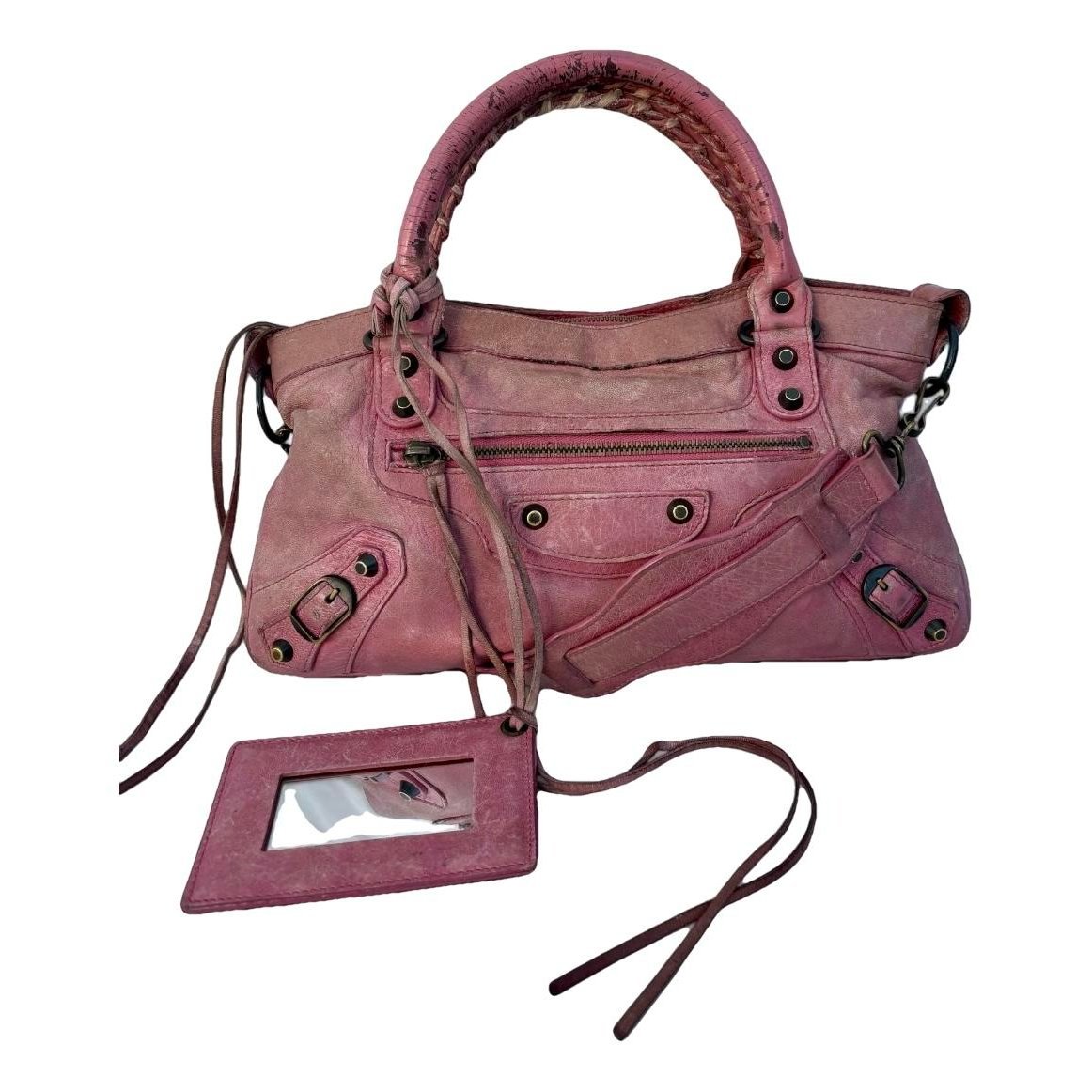City leather handbag