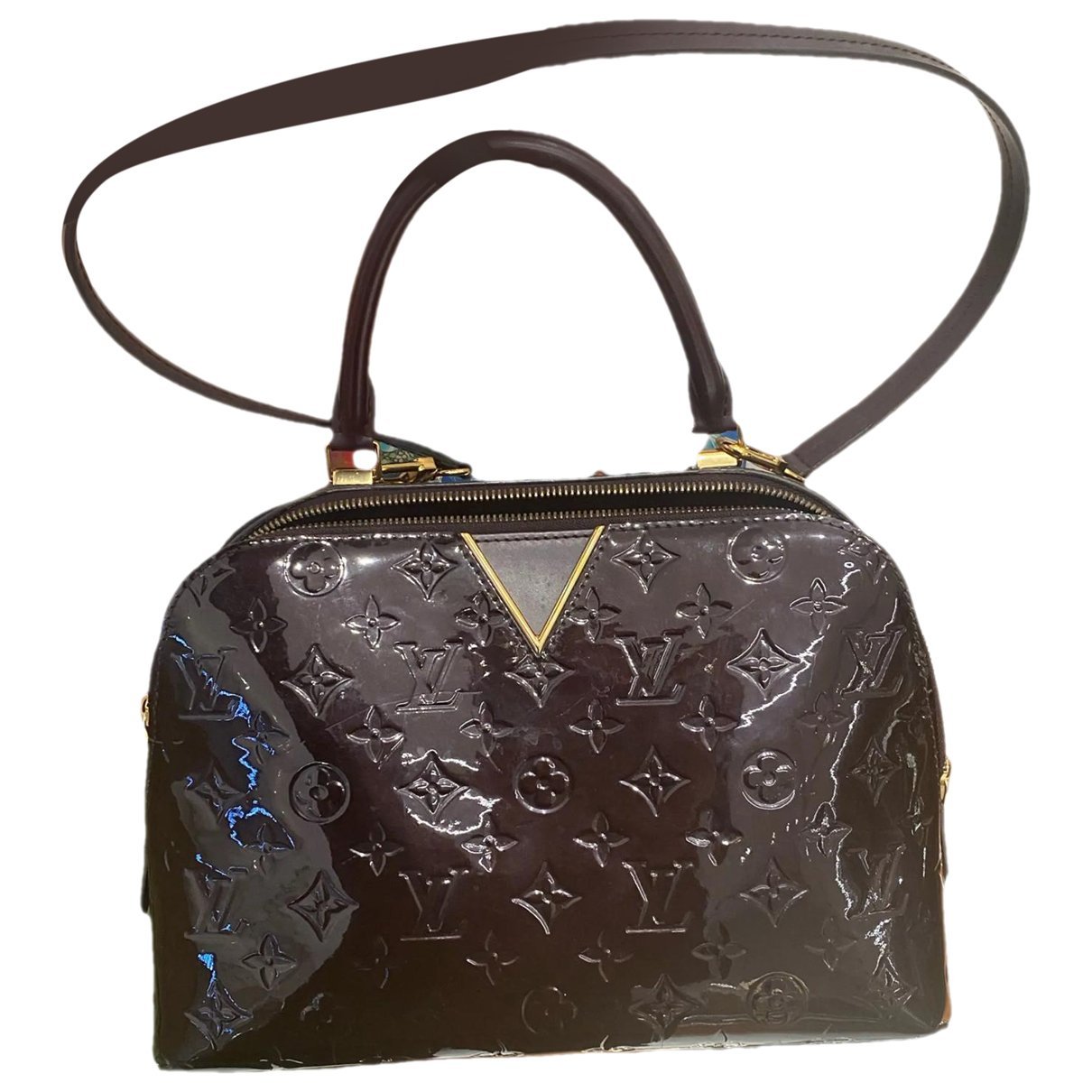 Patent leather handbag