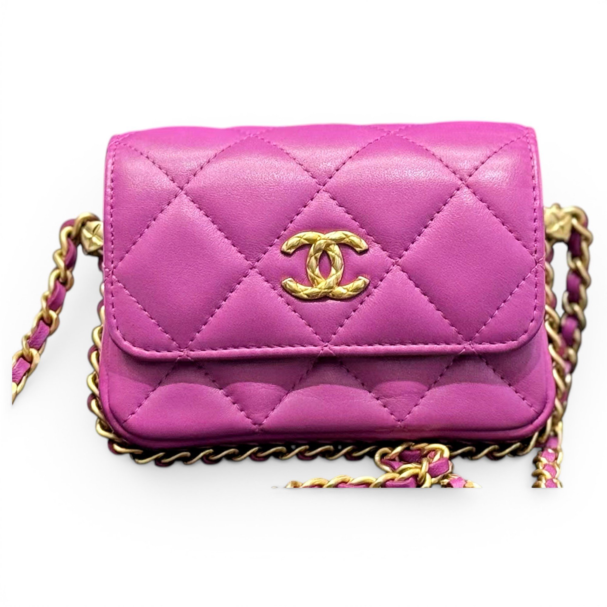 Wallet On Chain leather mini bag