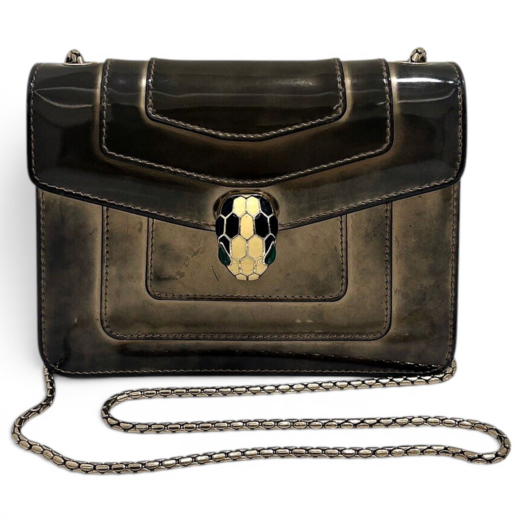 Serpenti leather handbag
