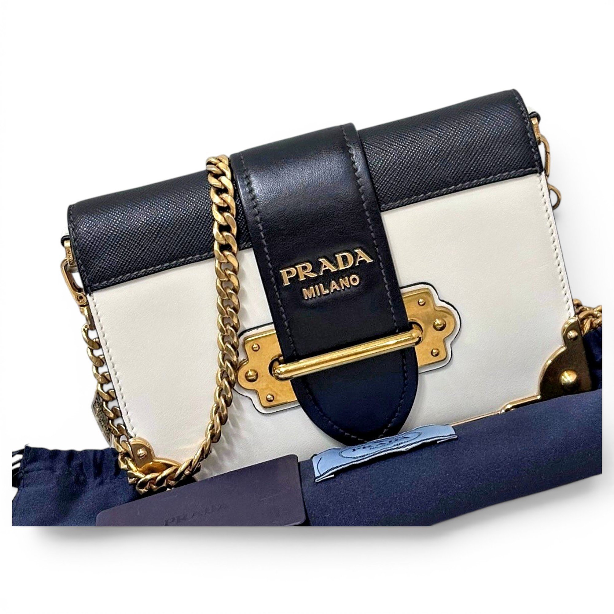 Prada Cahier leather handbag