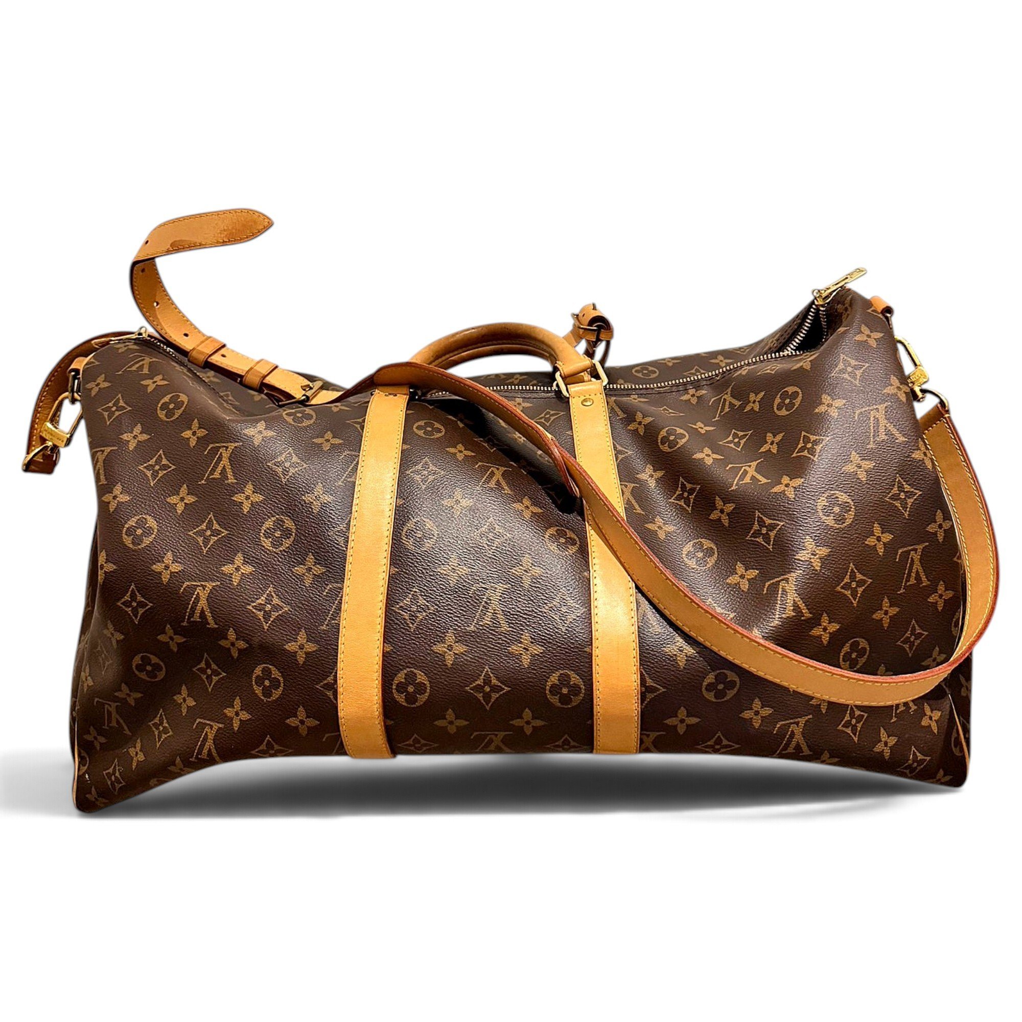 Keepall leather travel bag