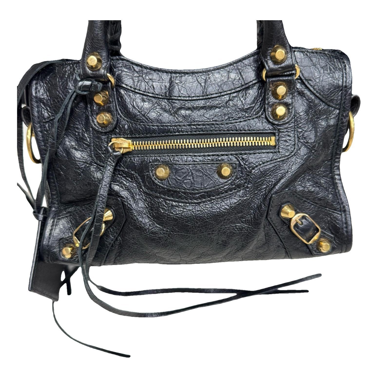 Classic Metalic leather handbag