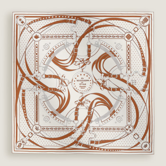 La Promenade Du Matin Bandana Double Face Scarf 140