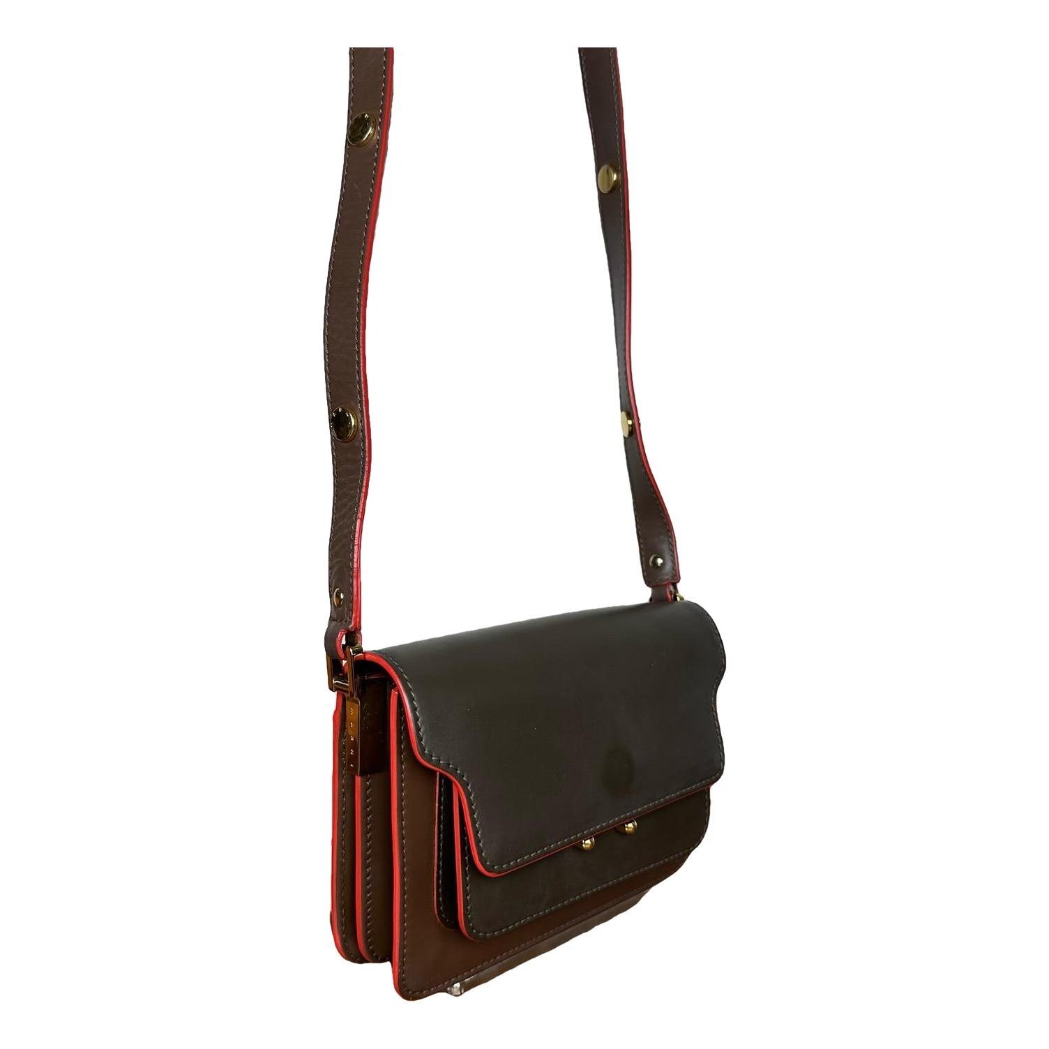 Marni Trunk leather crossbody bag