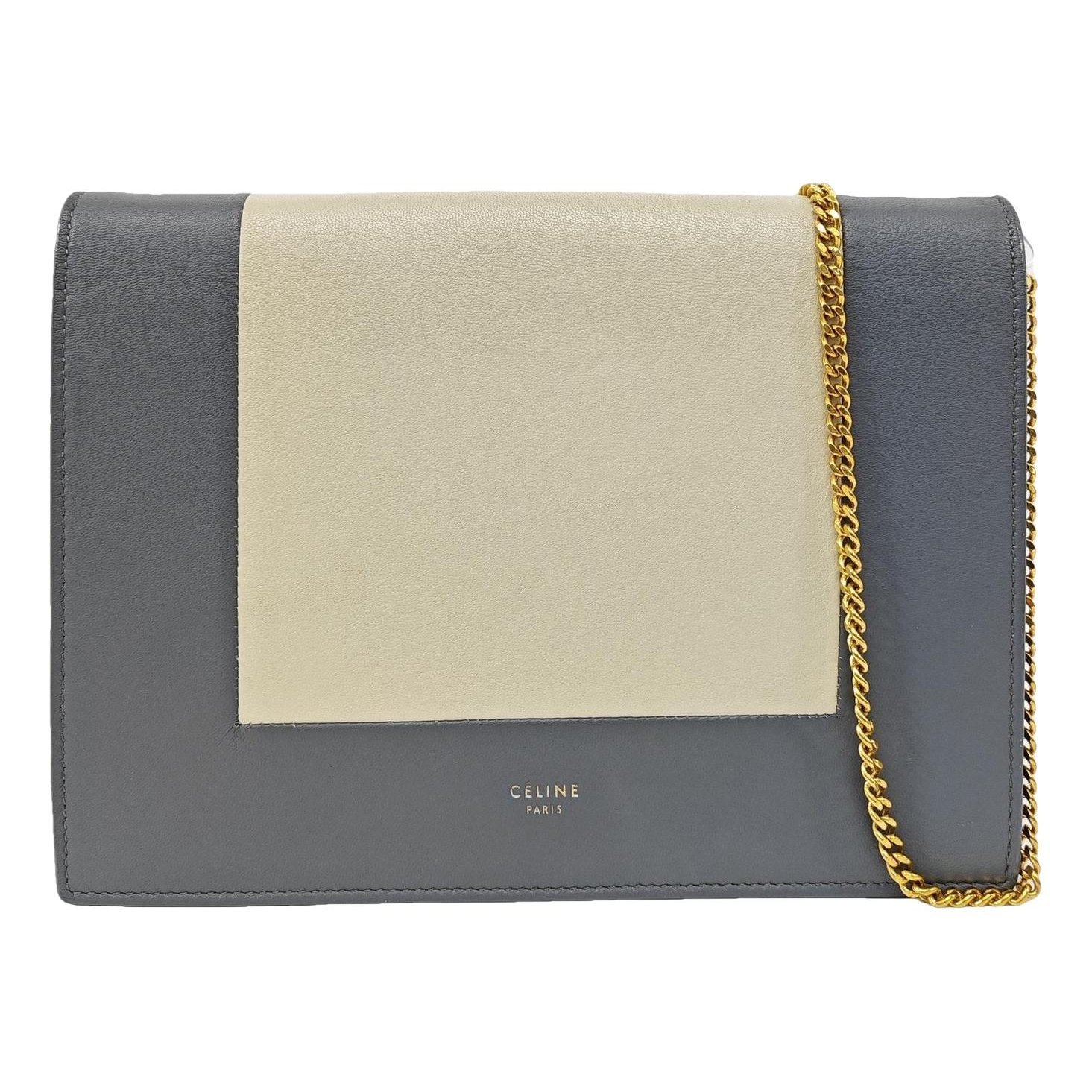 Frame leather handbag