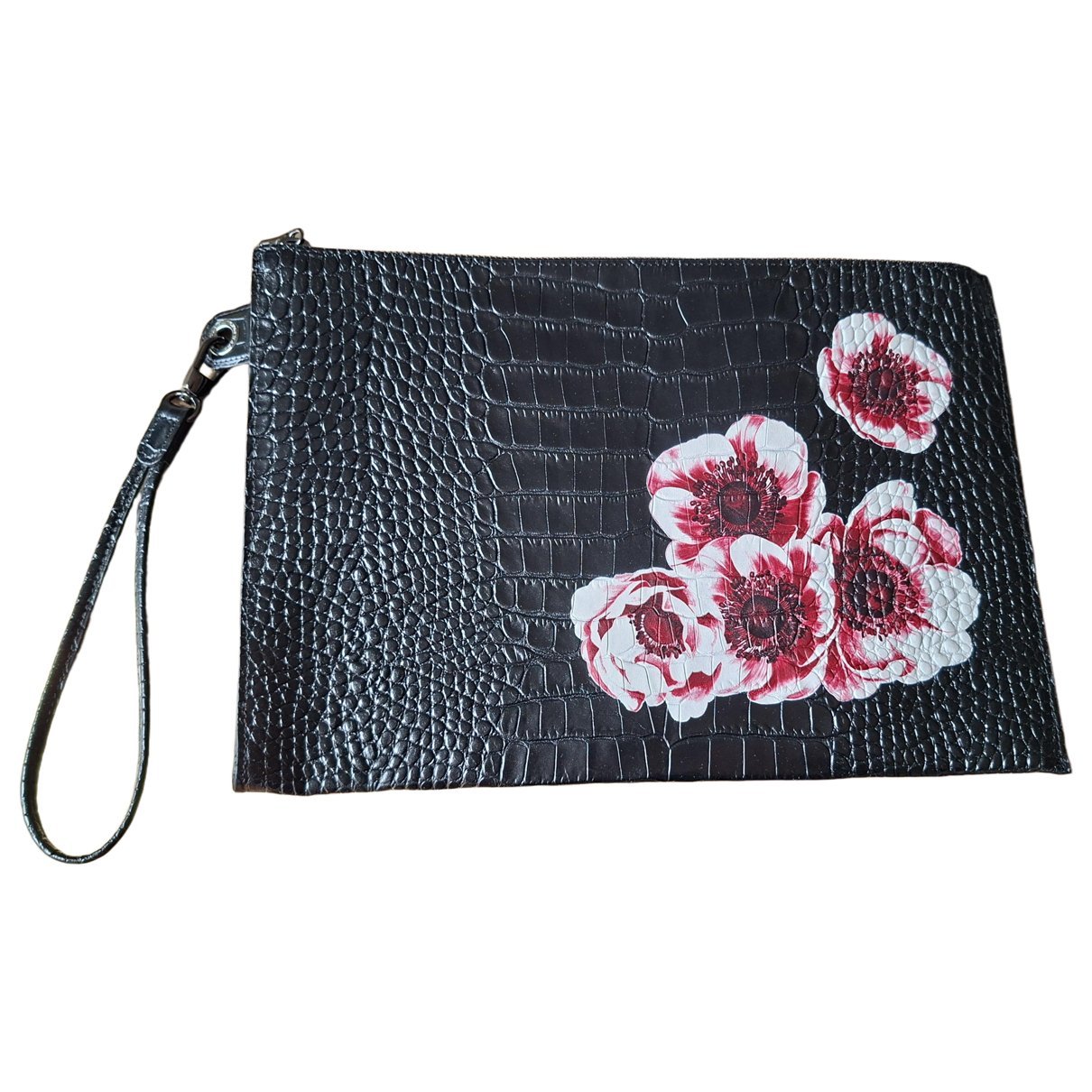 Leather clutch bag