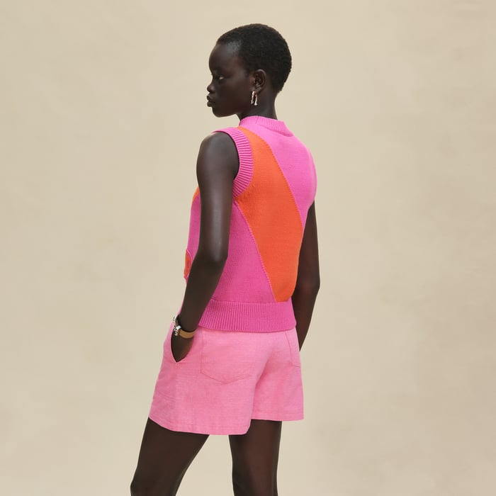 Rose Sakura Sleeveless Sweater