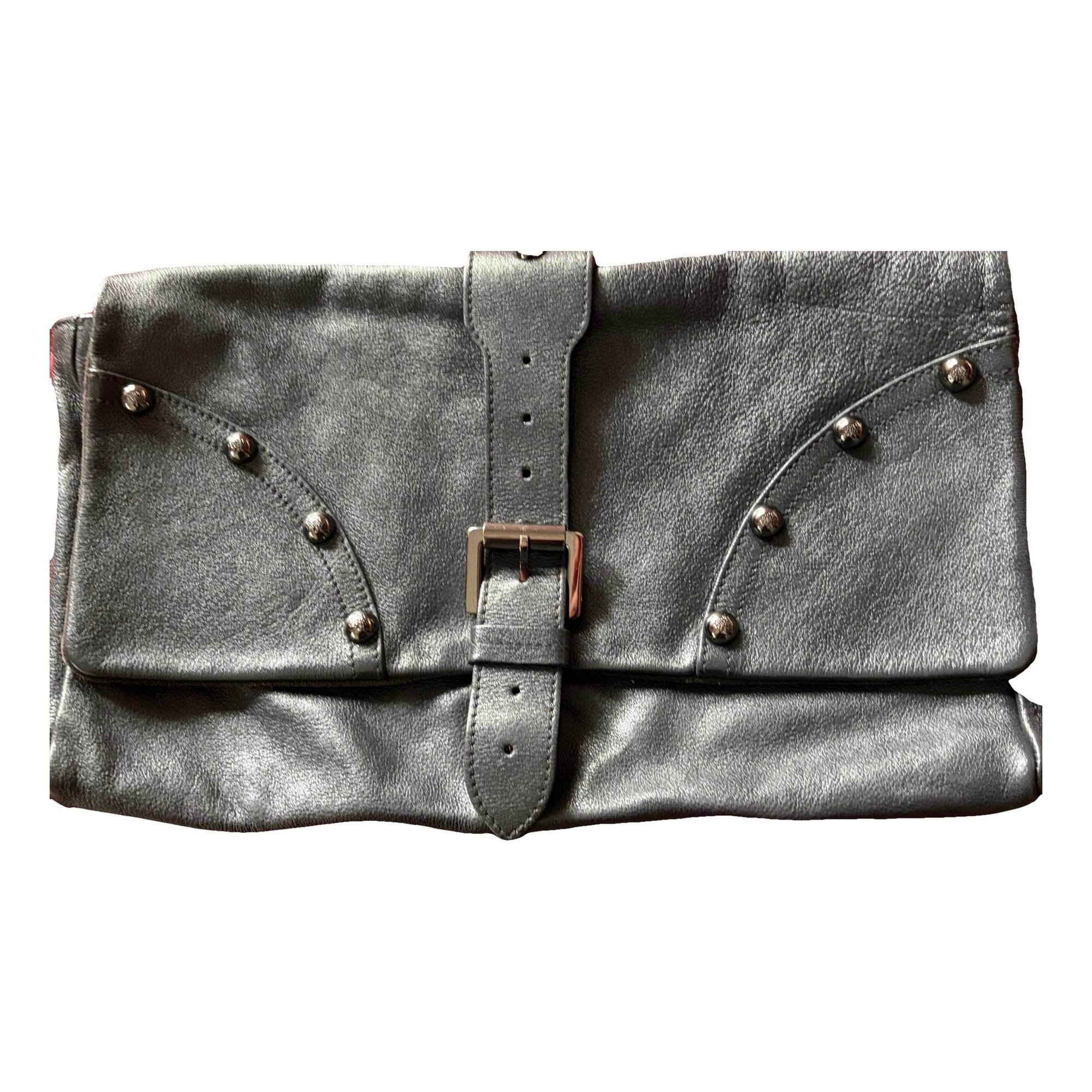 Leather clutch bag