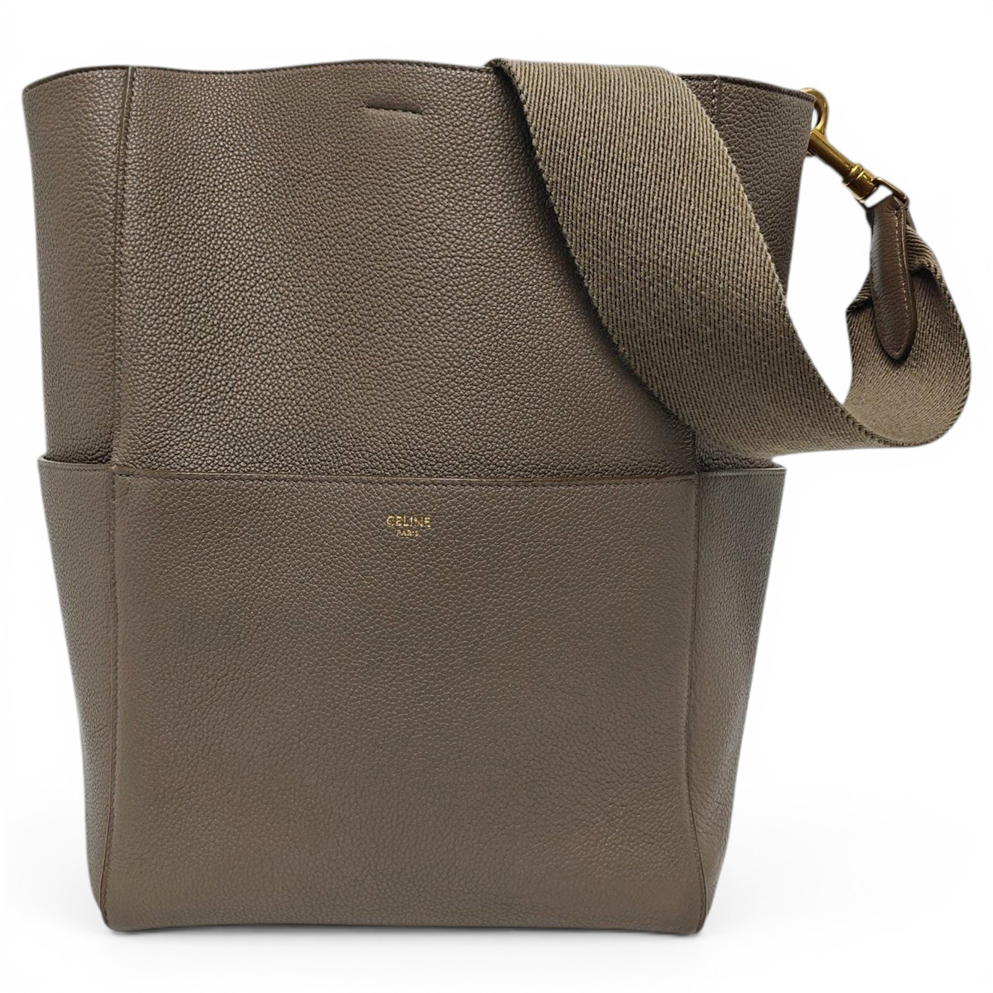 Seau Sangle leather handbag