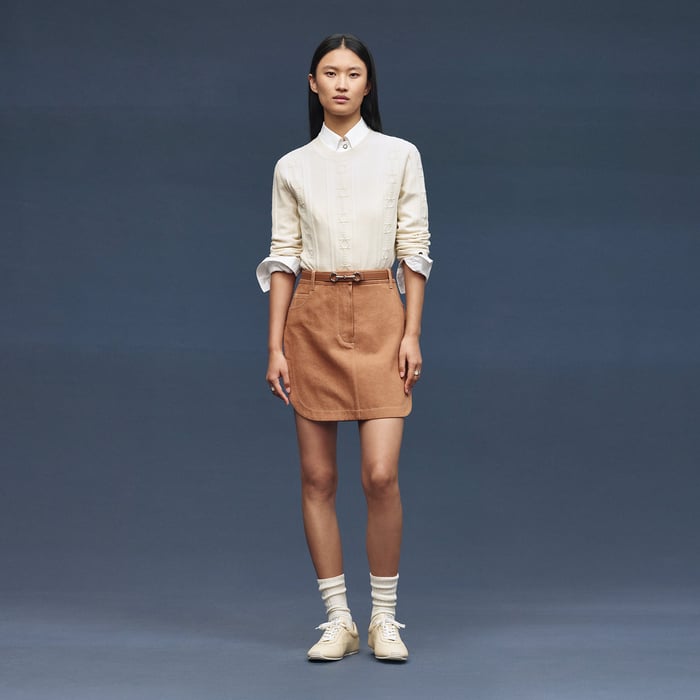 Marron Alezan Equestrian Miniskirt
