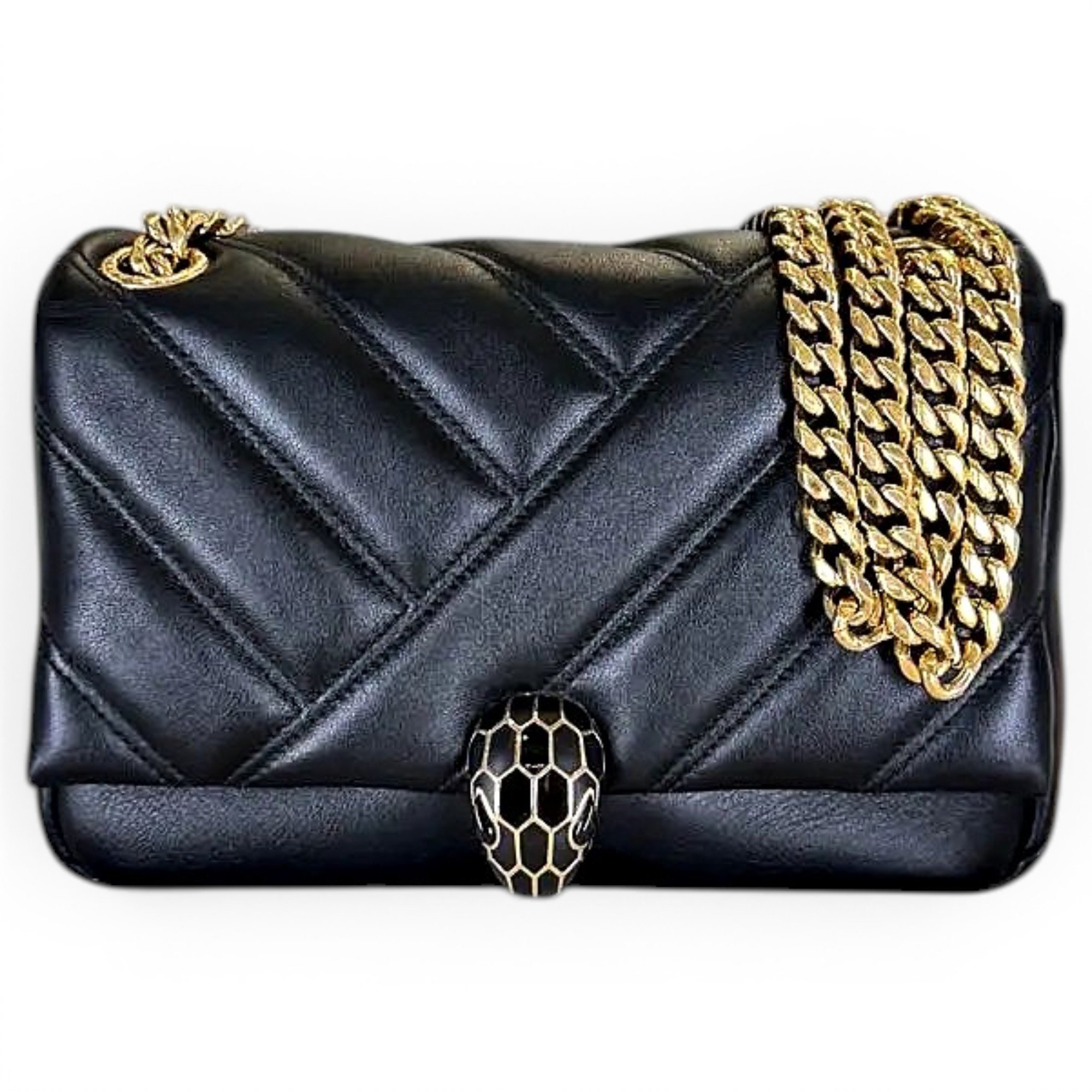 Serpenti leather handbag