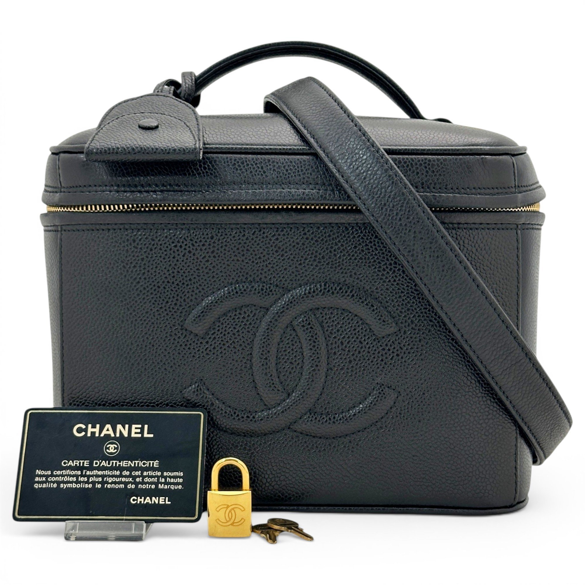 Leather vanity case