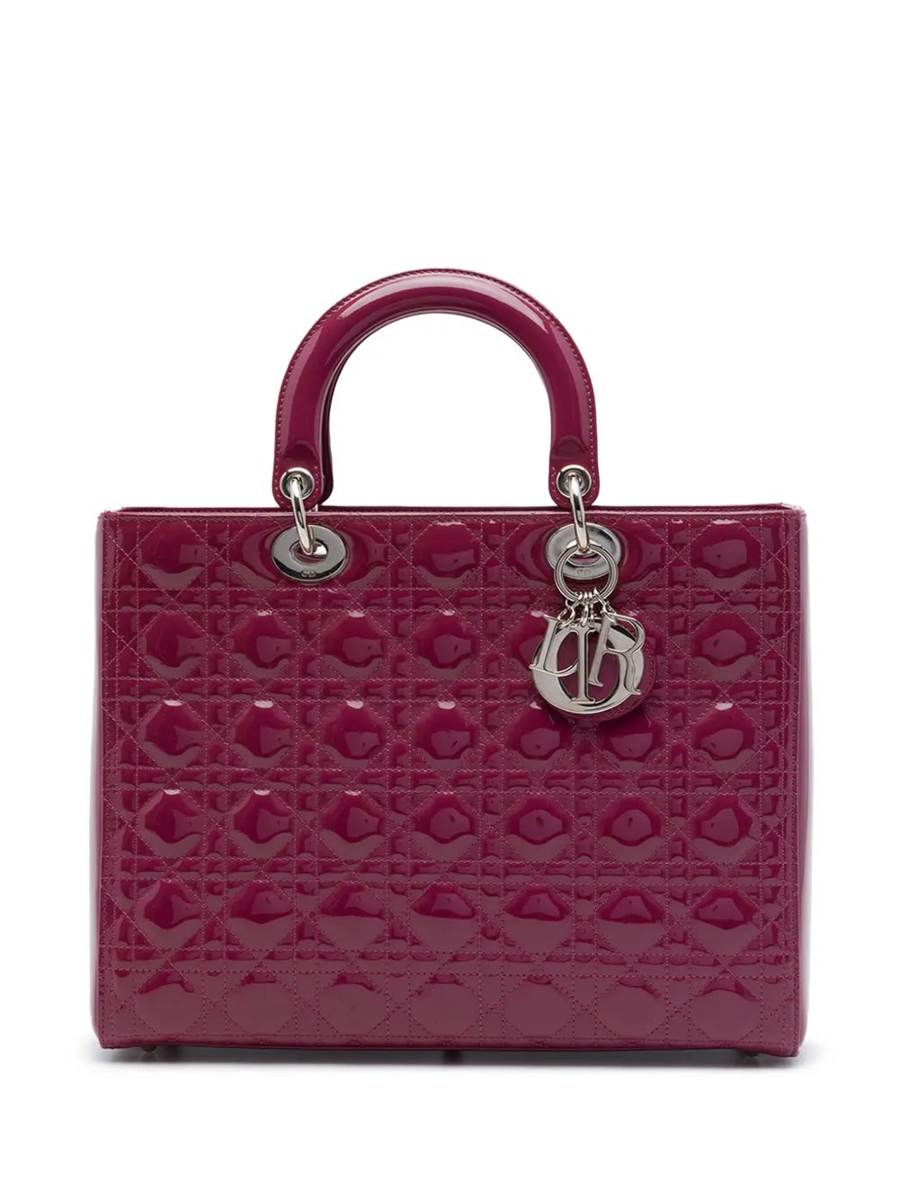 2012 Large Patent Cannage Lady Dior satchel