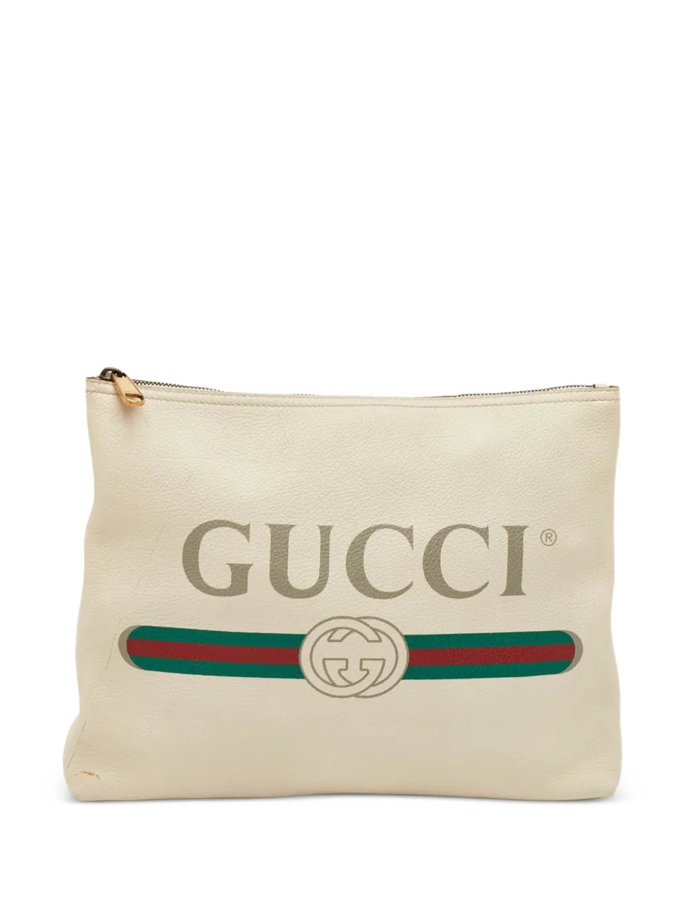 Logo clutch bag