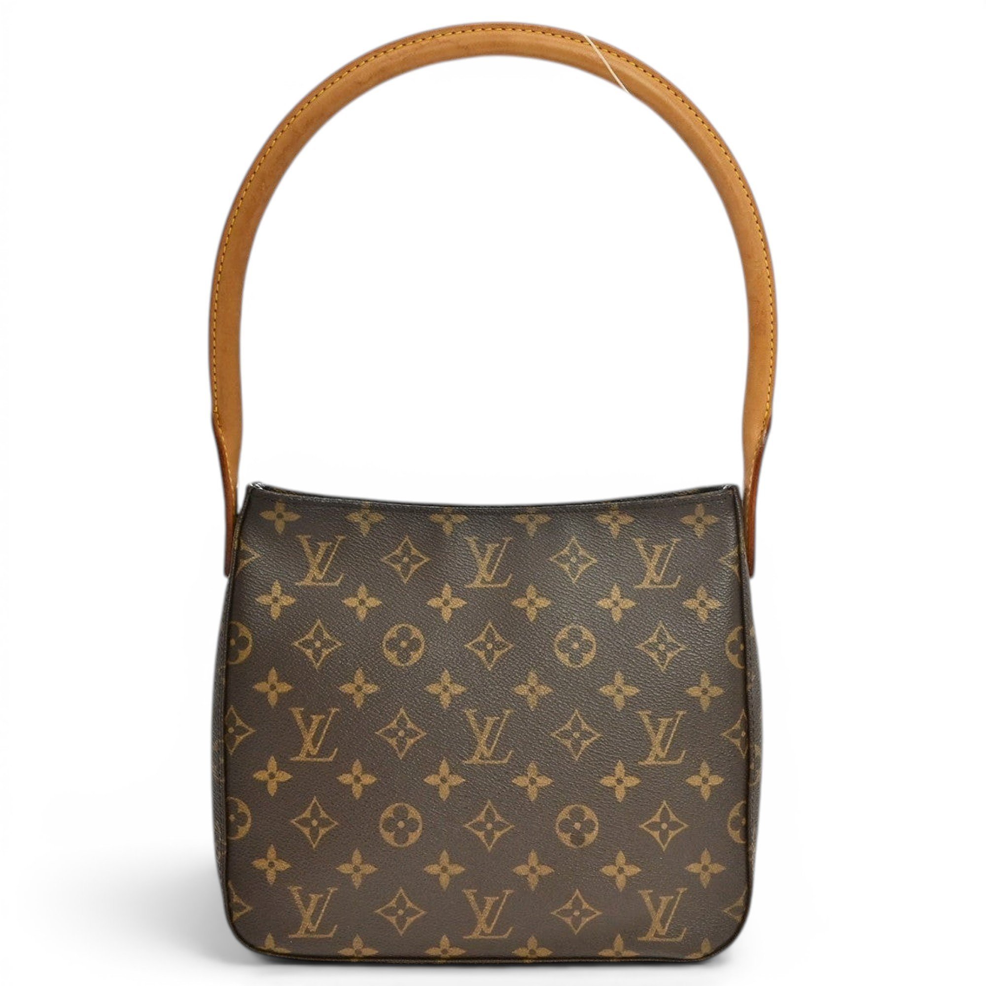 Looping leather handbag