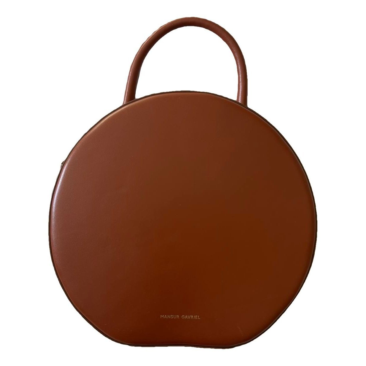 Circle leather handbag