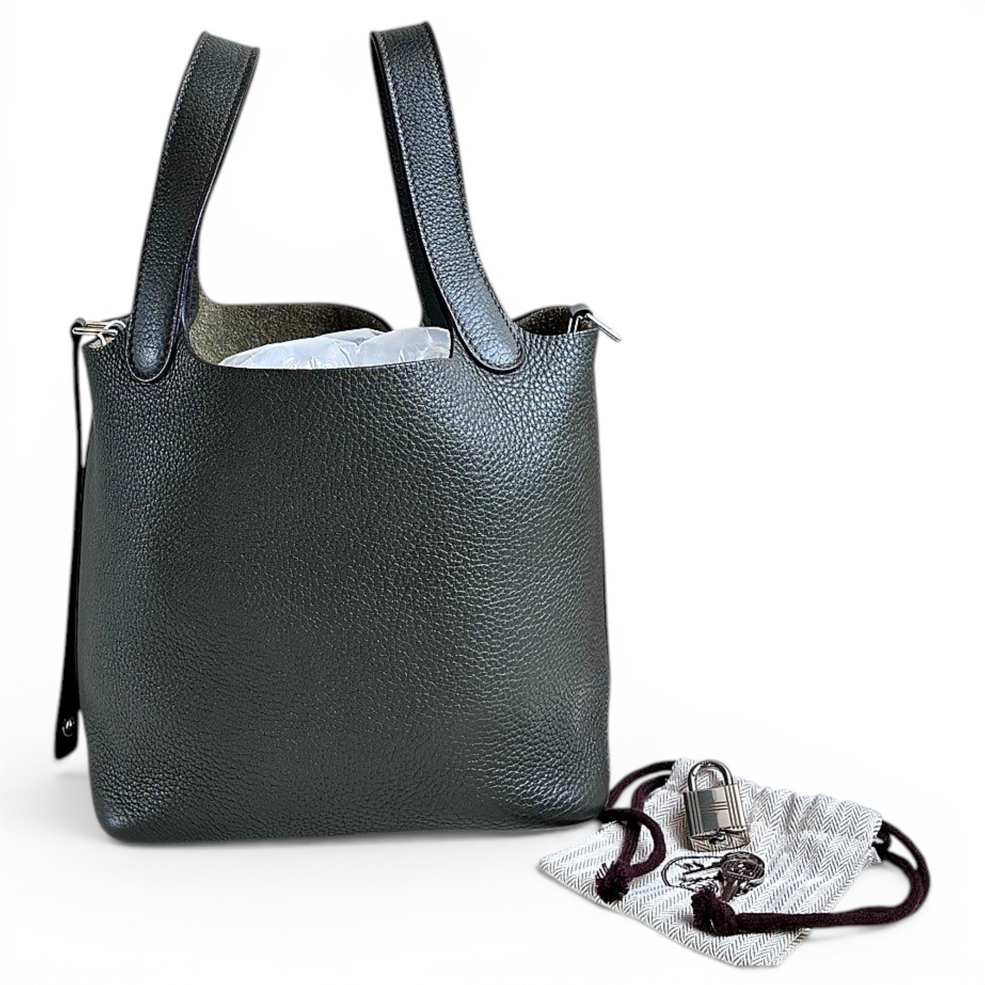 Picotin leather tote