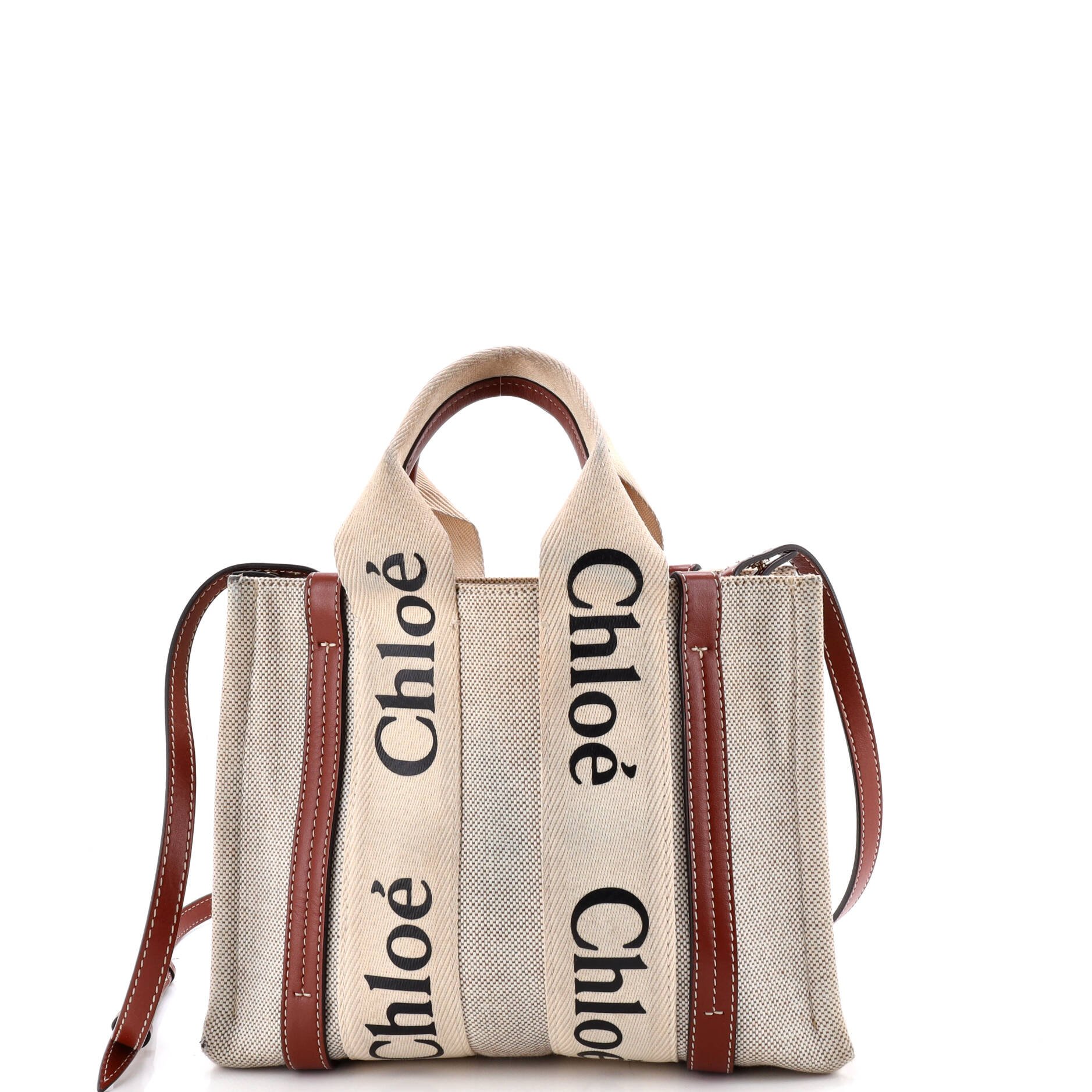 Woody Convertible Tote Canvas with Leather Small