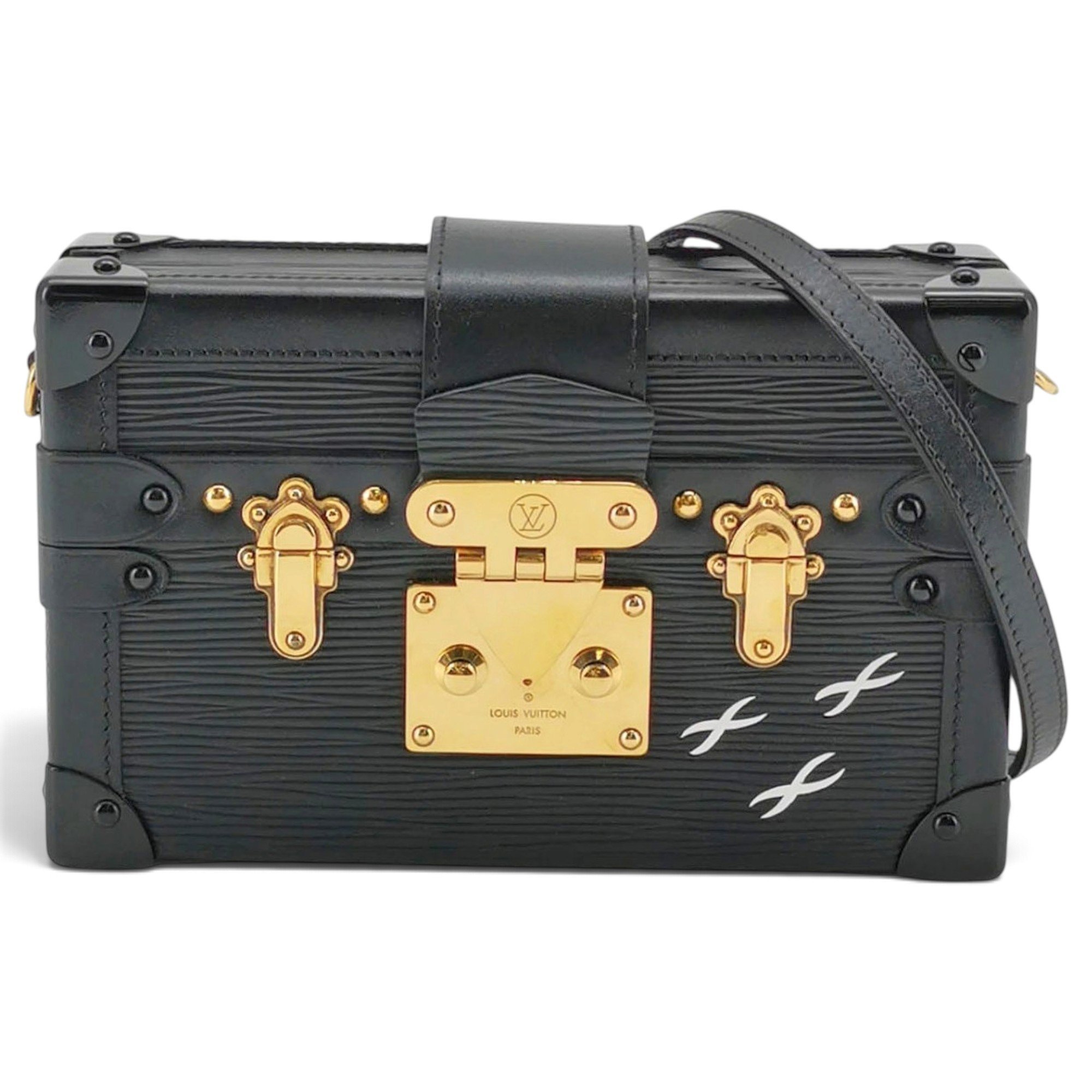 Petite Malle leather handbag