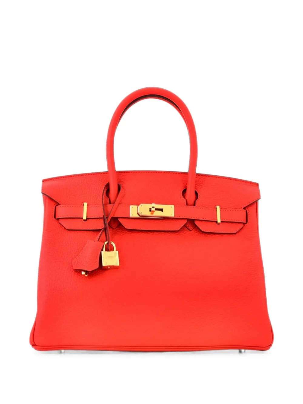 Birkin Handbag Rouge Tomate Clemence with Gold Hardware 30 satchel