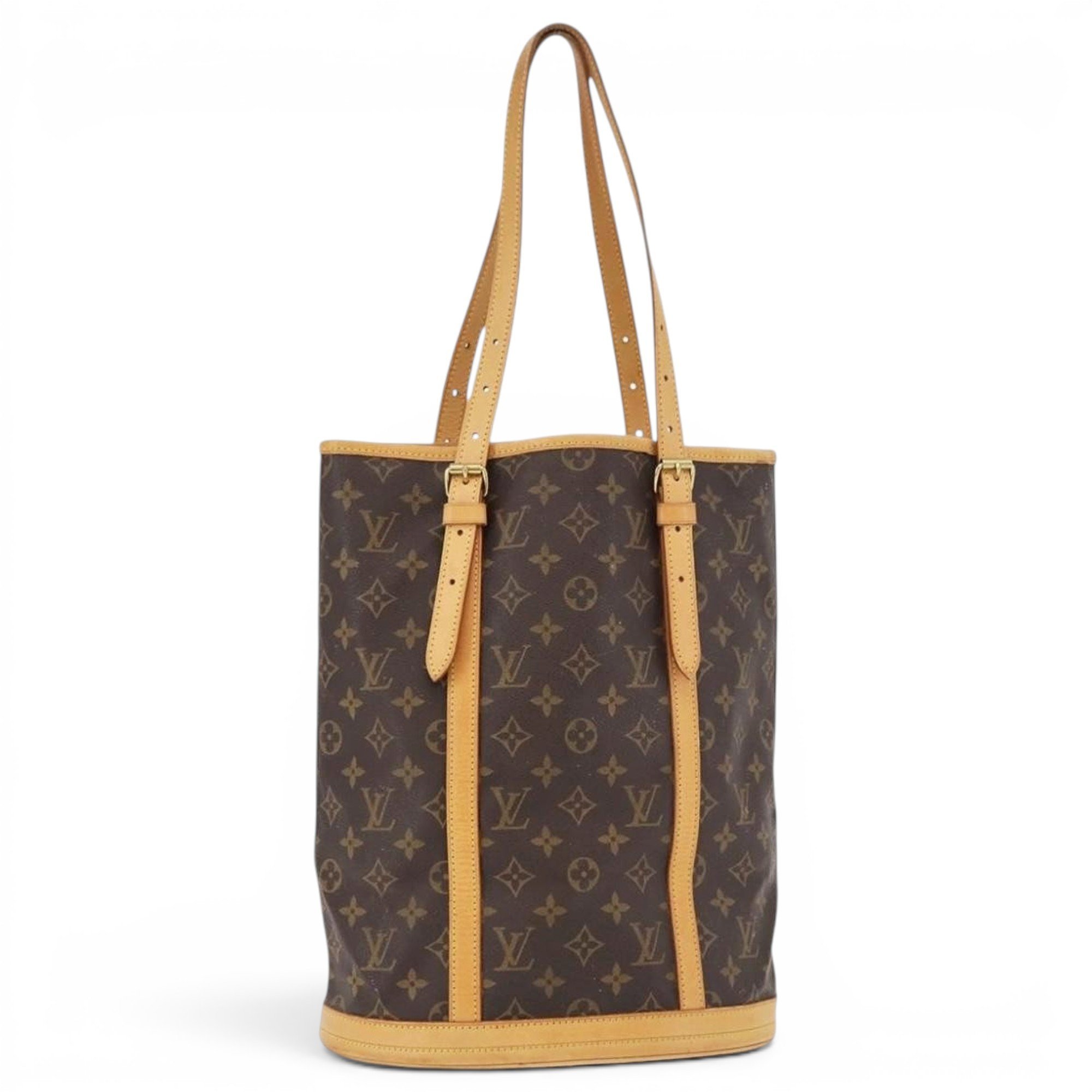 Bucket leather handbag