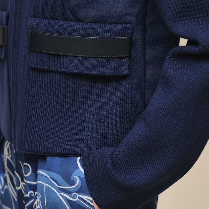 Bleu Outremer Jacket With Pockets