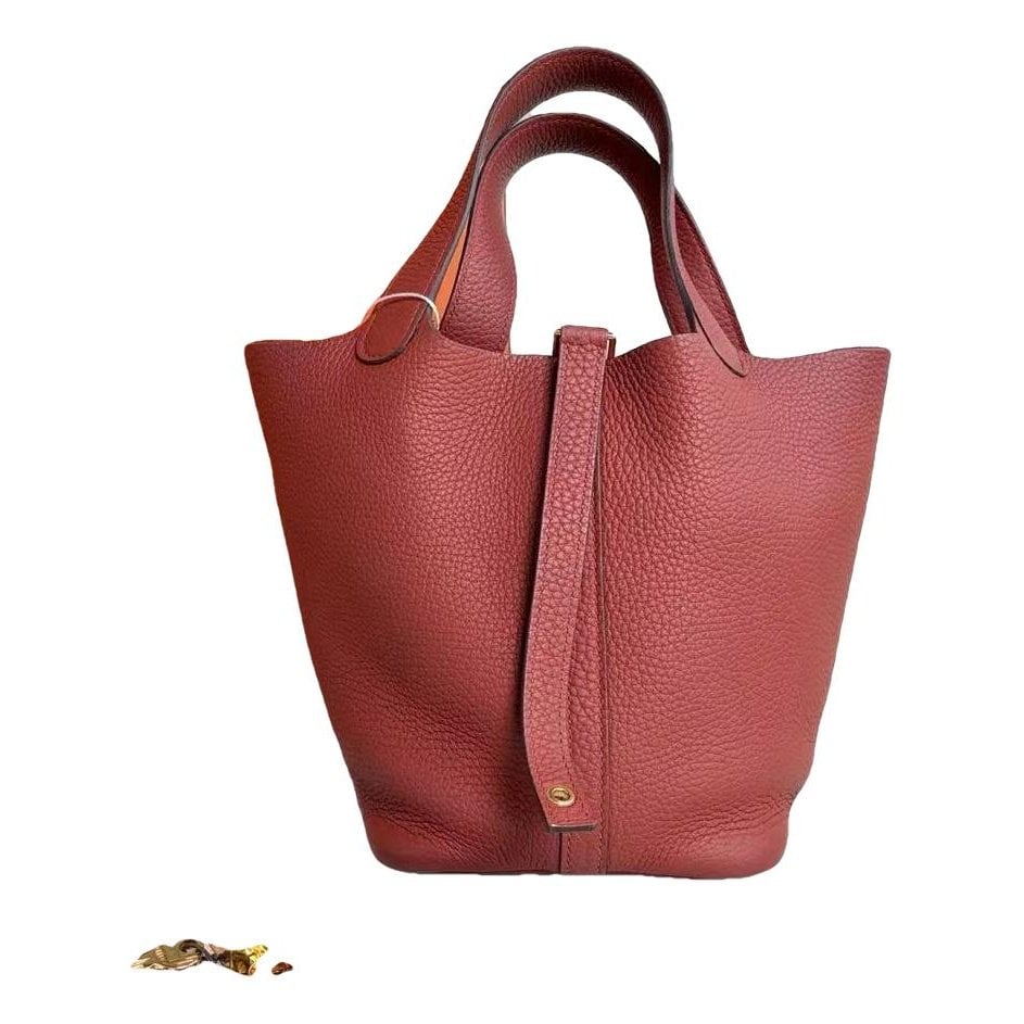 Picotin leather tote