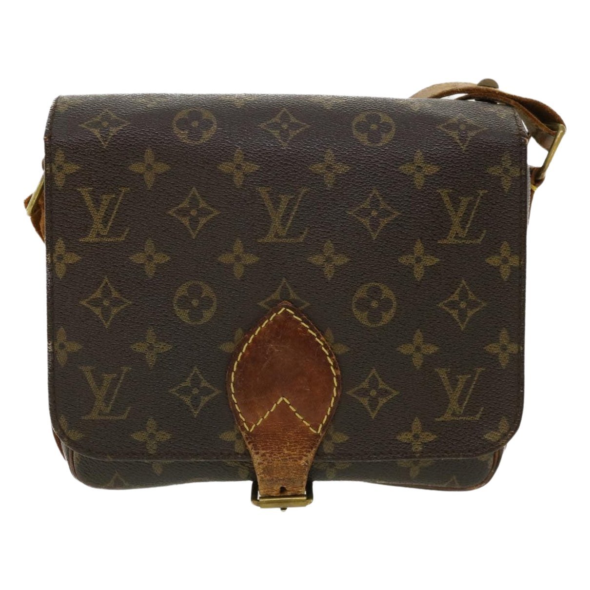Cartouchière leather handbag