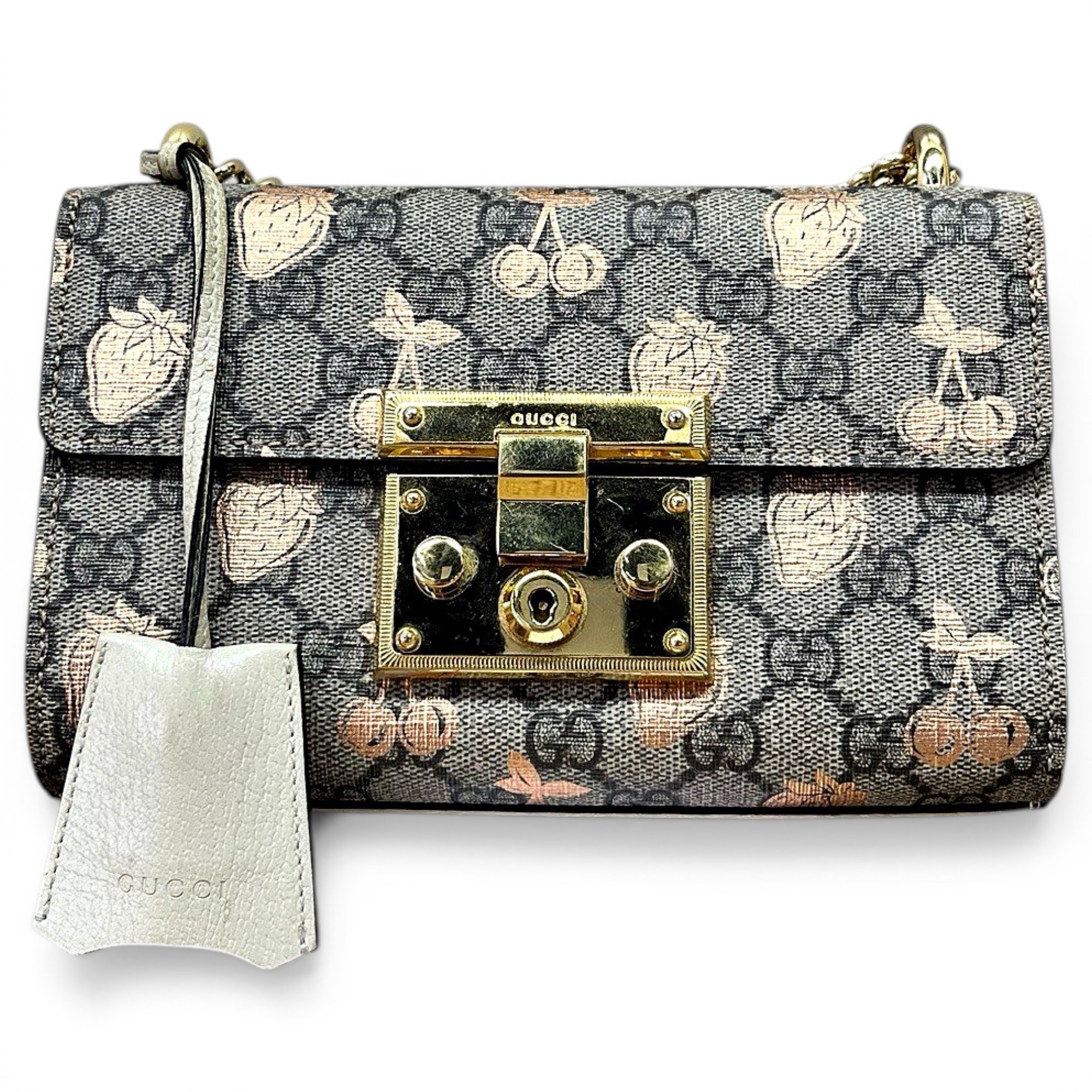 Padlock leather handbag